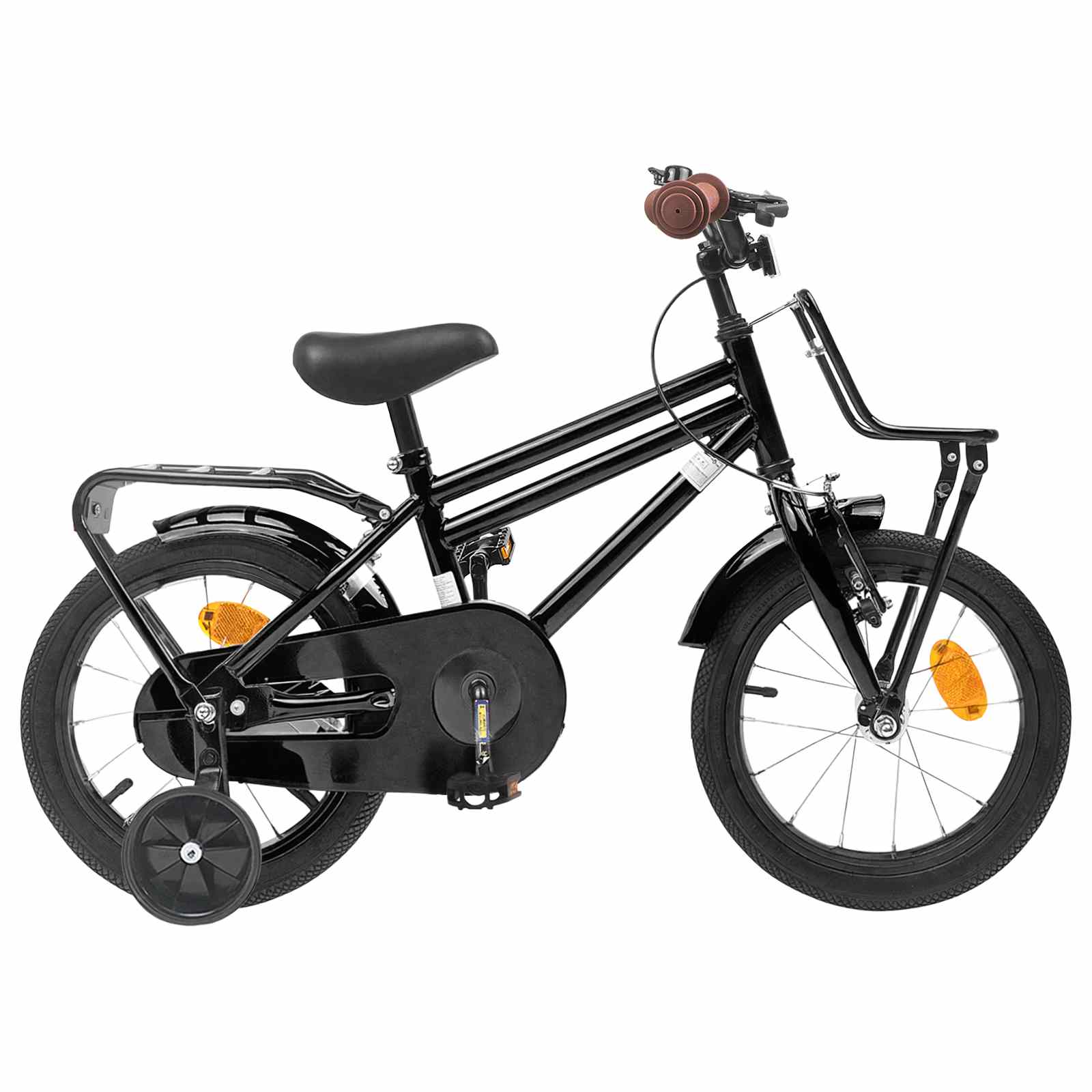 Barncykel 14 Tum från 3-5 år gammal Svart