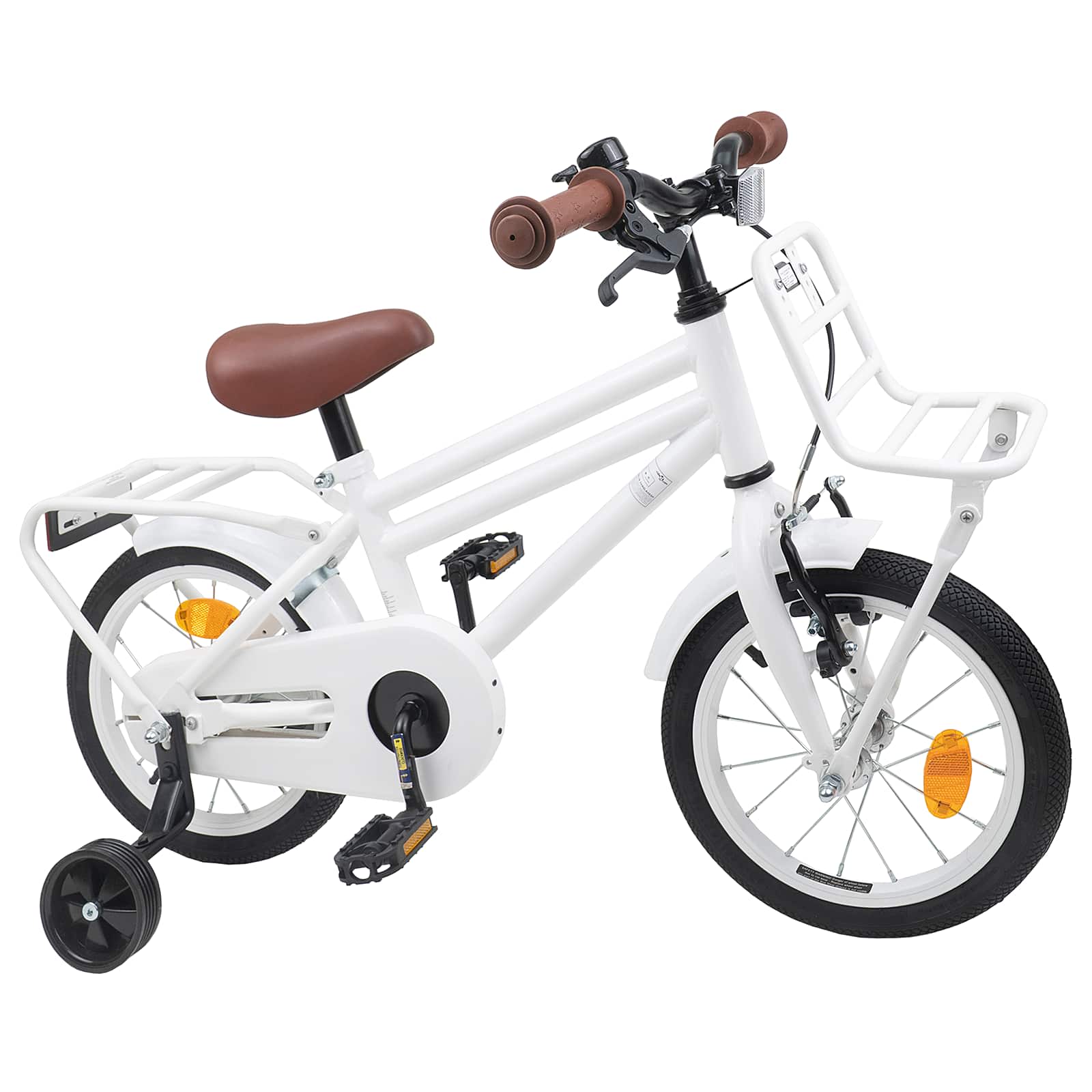 Barncykel 14 Tum från 3-5 år gammal Vit