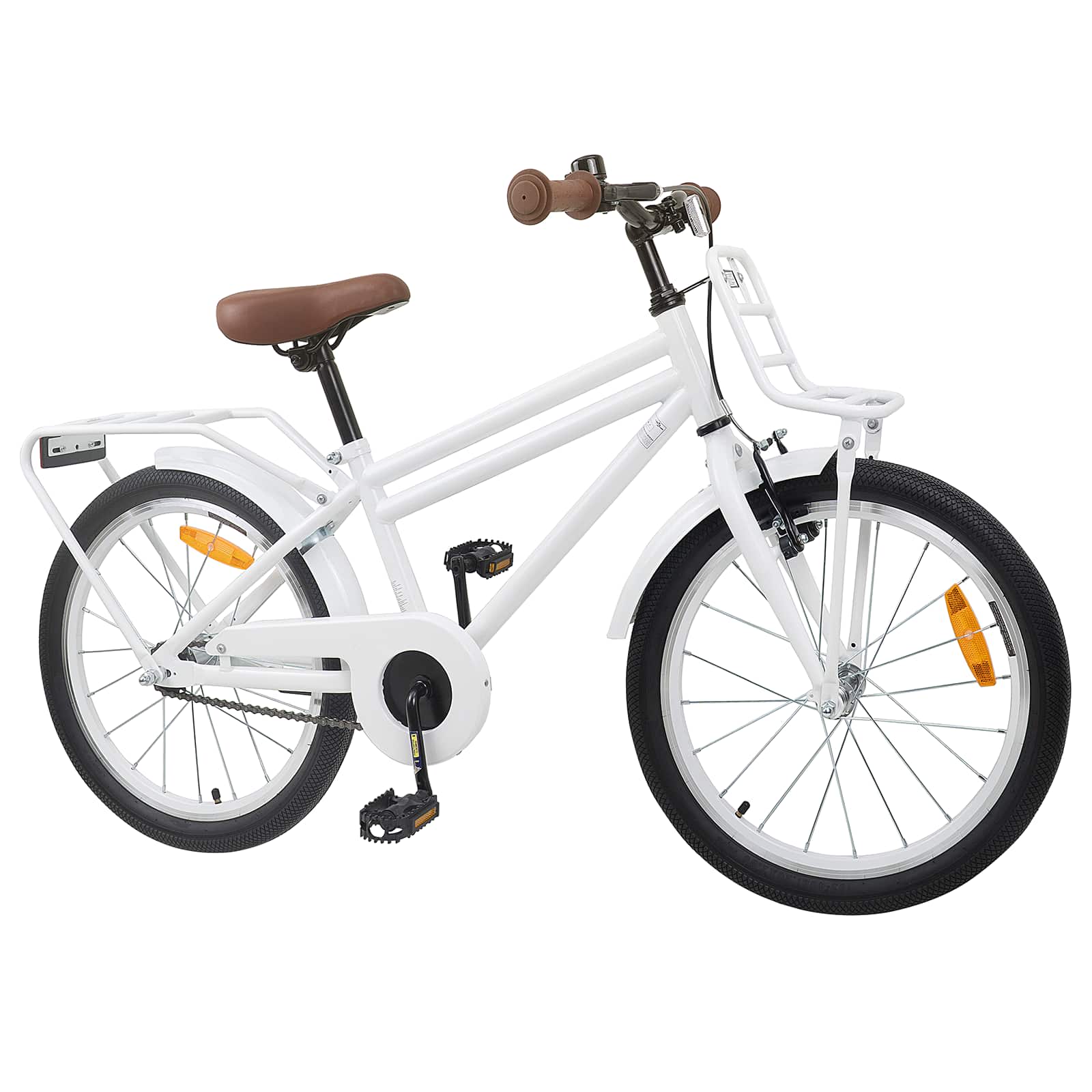 Barncykel 18 Tum för 5-7 år gamla Vit