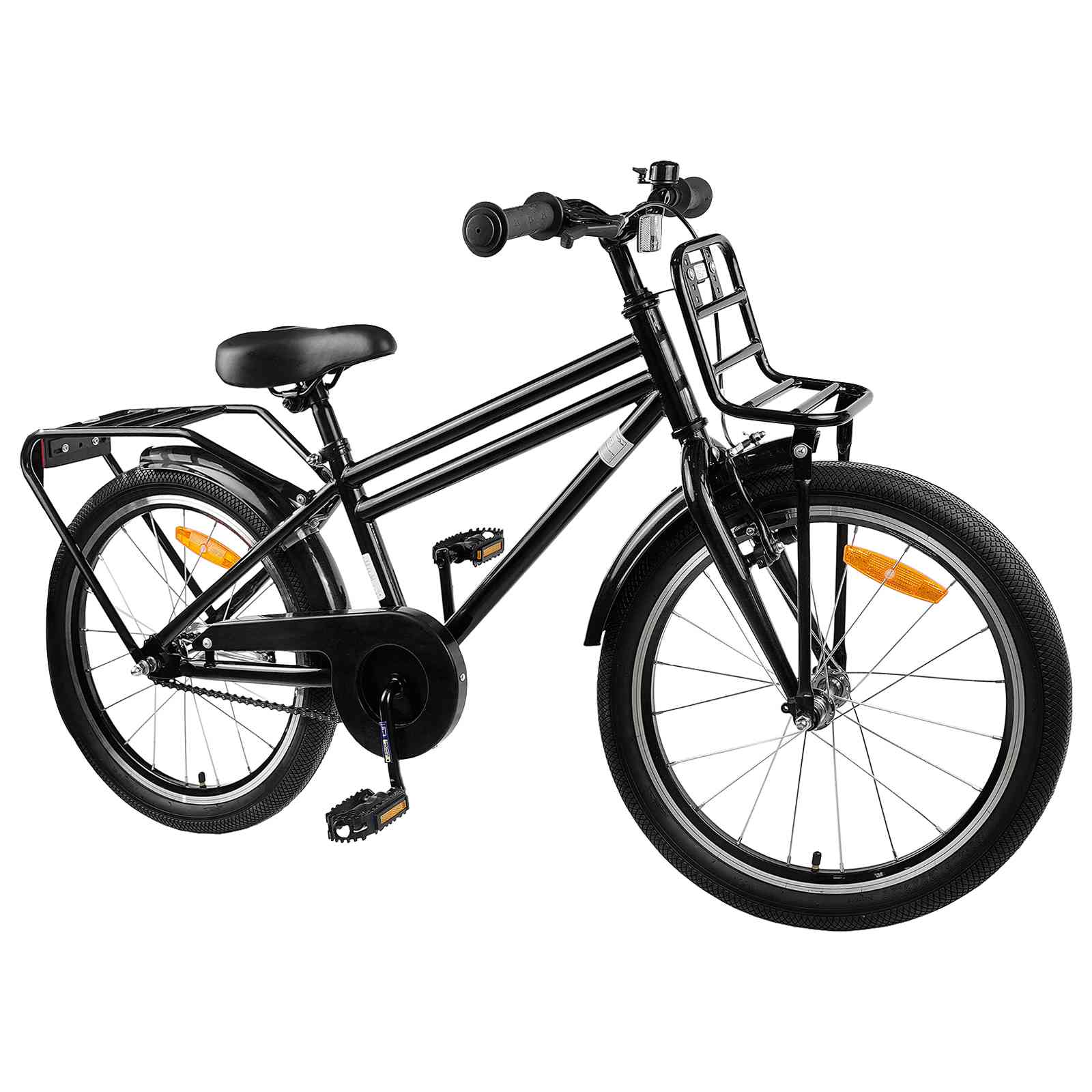 Barncykel 20 Tum för 6-11 år gamla Svart