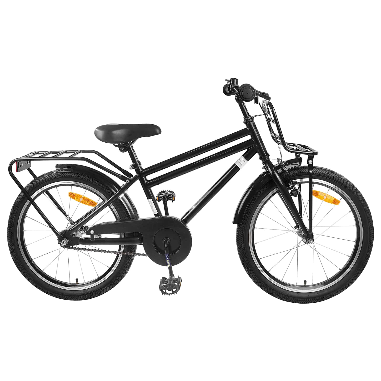 Barncykel 20 Tum för 6-11 år gamla Svart