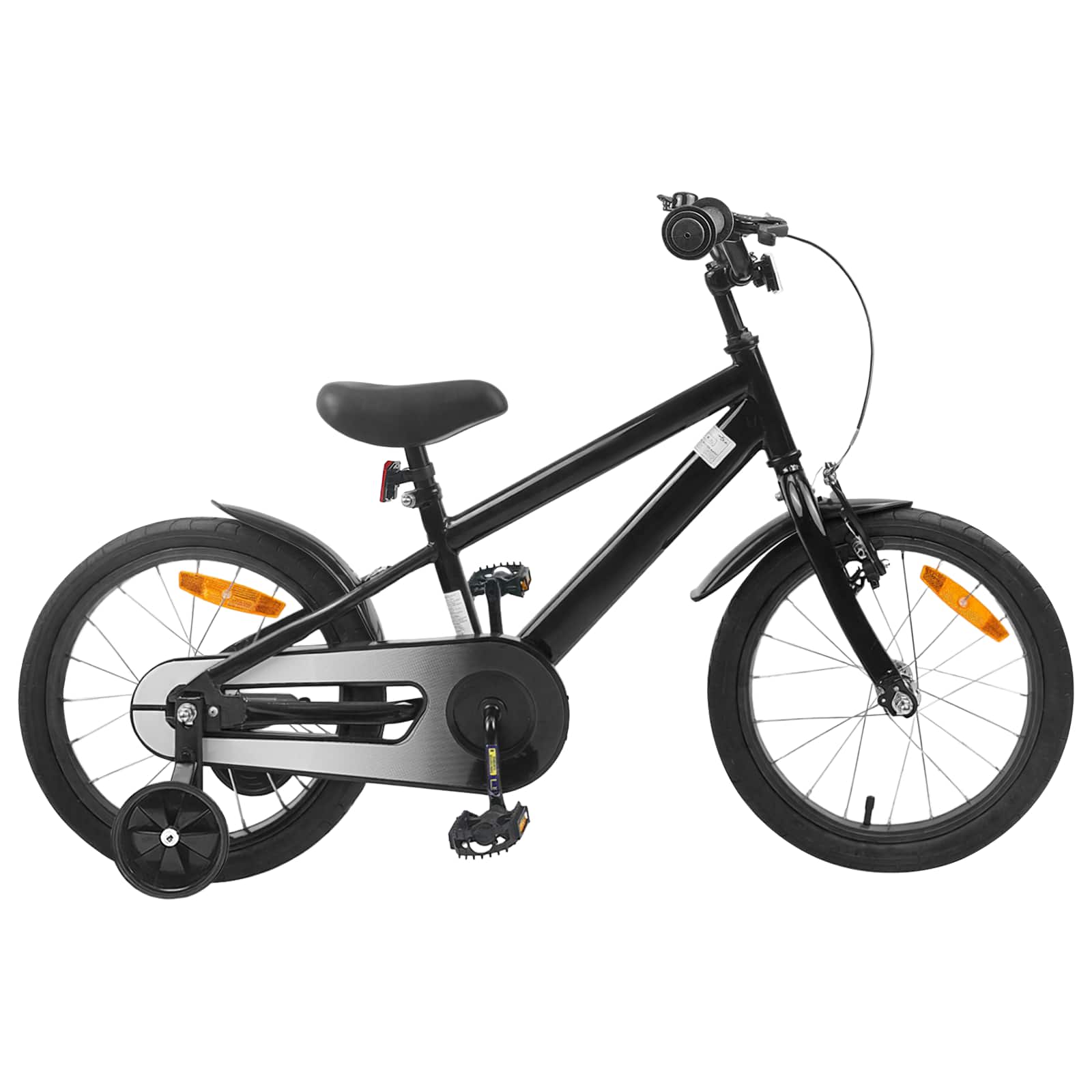 Barncykel 16 Tum för 4-6 år gamla Svart