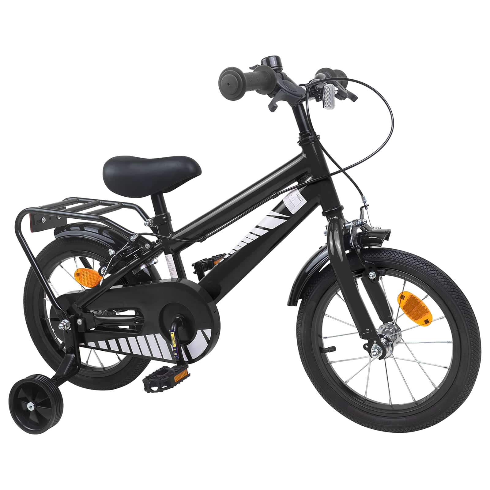 Barncykel 14 Tum från 3-5 år gammal Svart