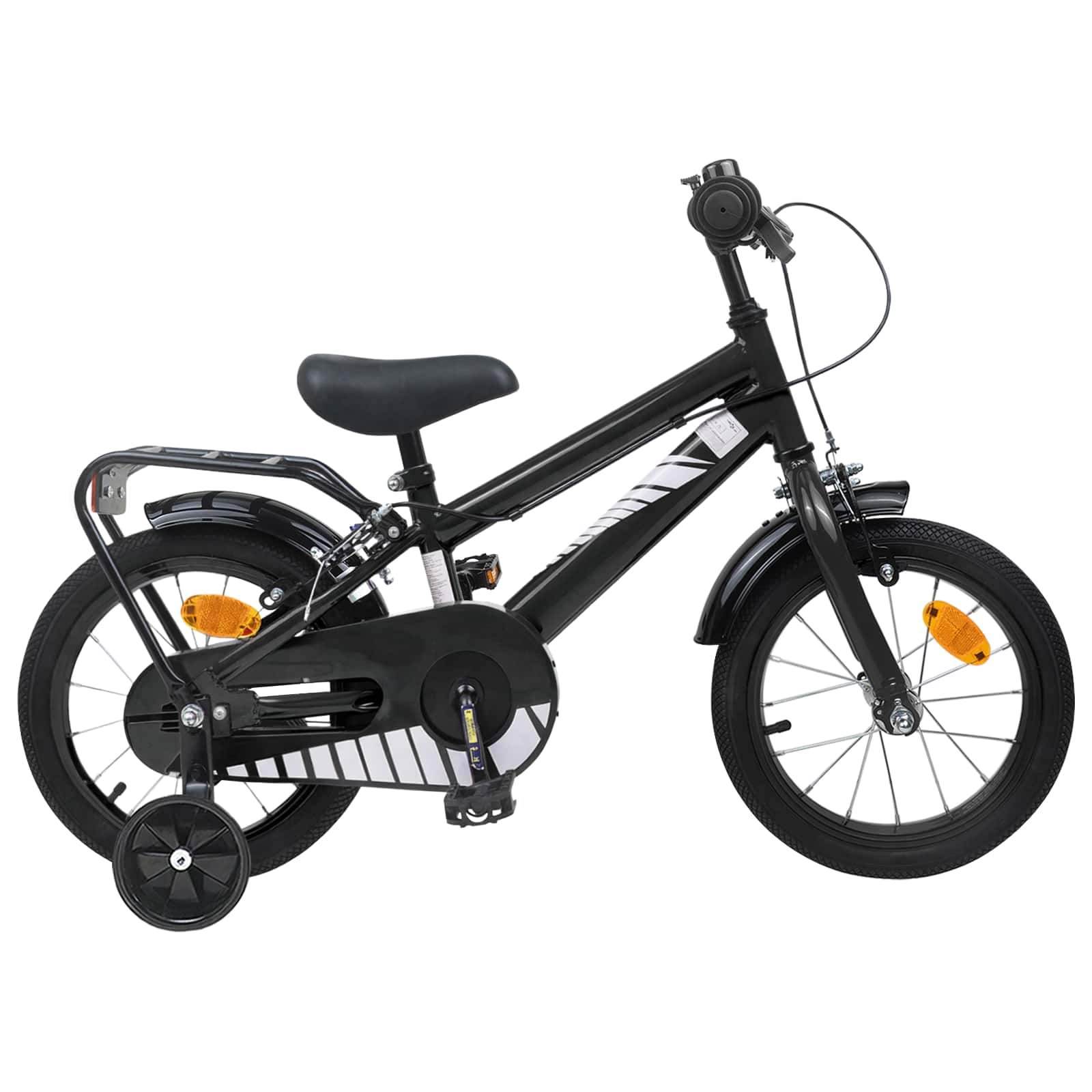 Barncykel 16 Tum för 4-6 år gamla Svart