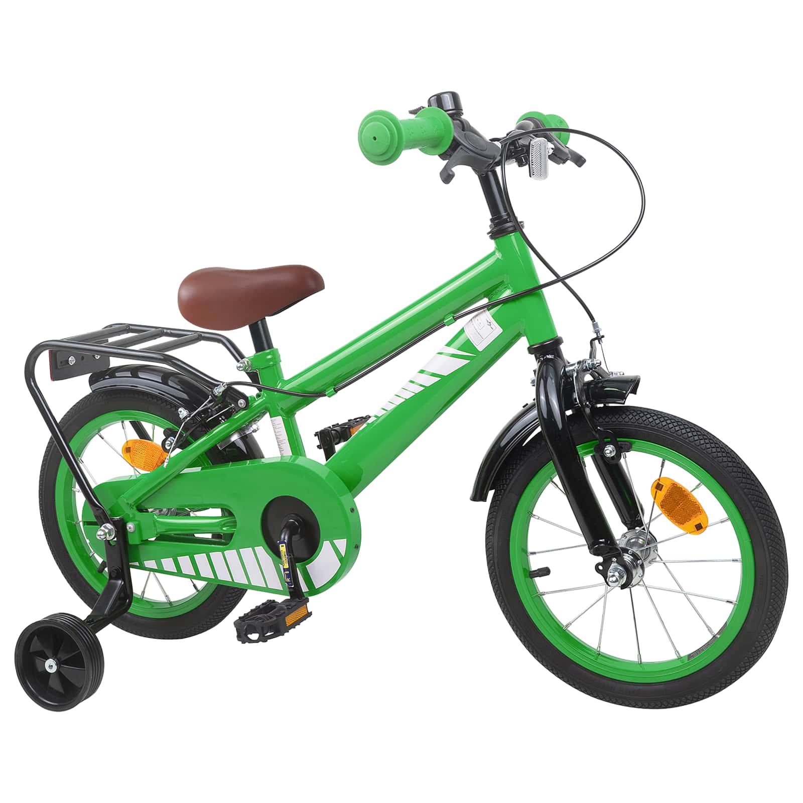 Barncykel 16 Tum för 4-6 år gamla Grön