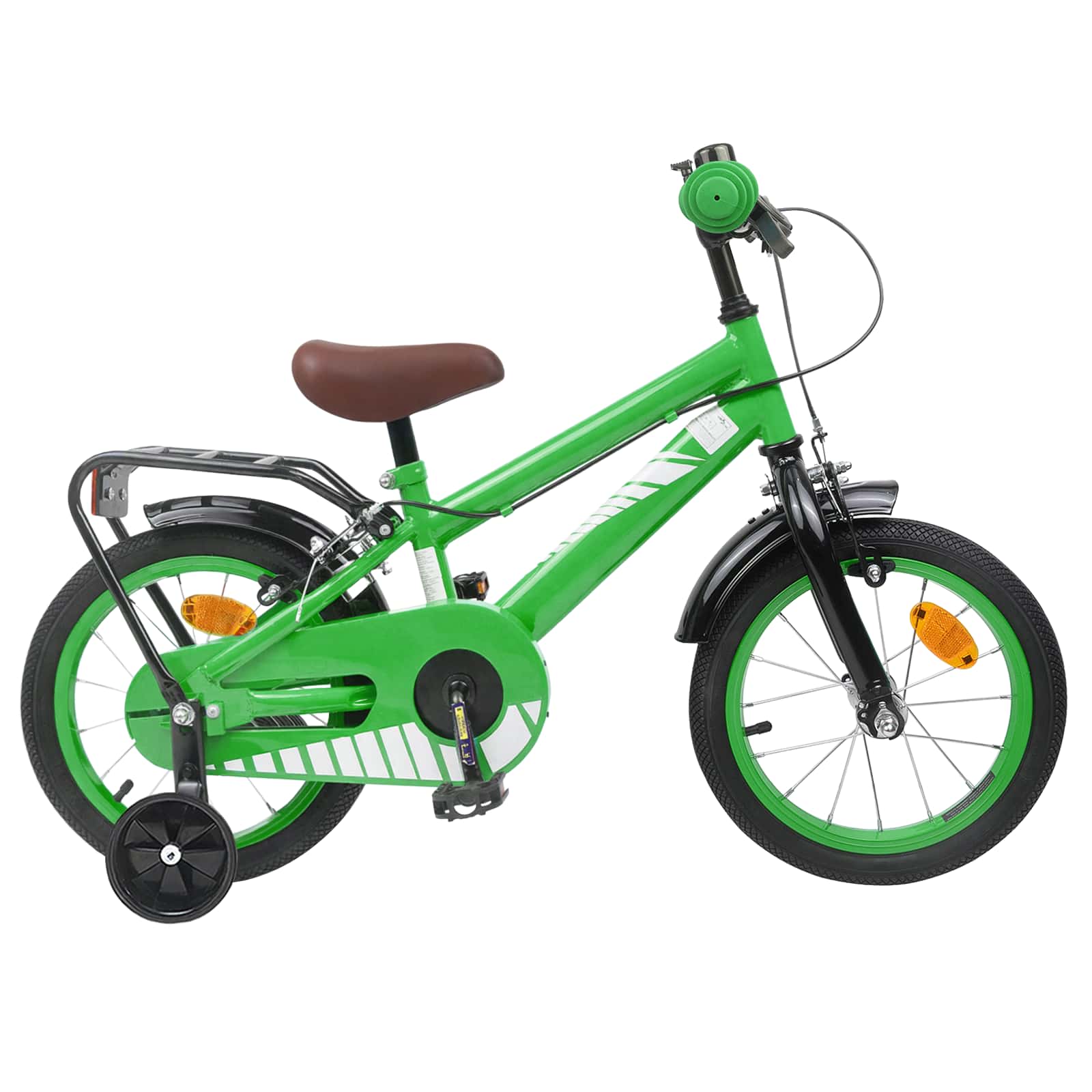 Barncykel 16 Tum för 4-6 år gamla Grön