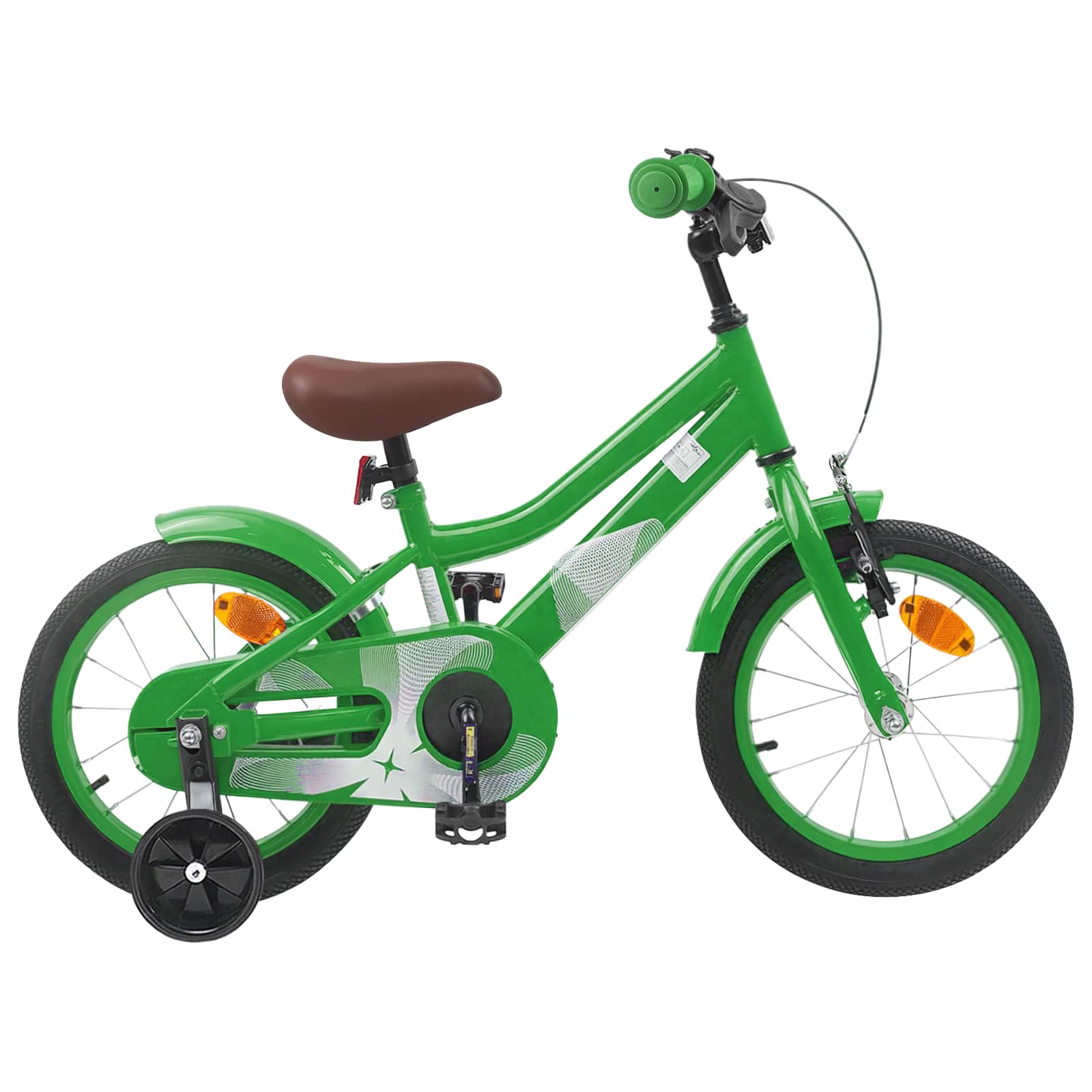 Barncykel 14 Tum från 3-5 år gammal Grön