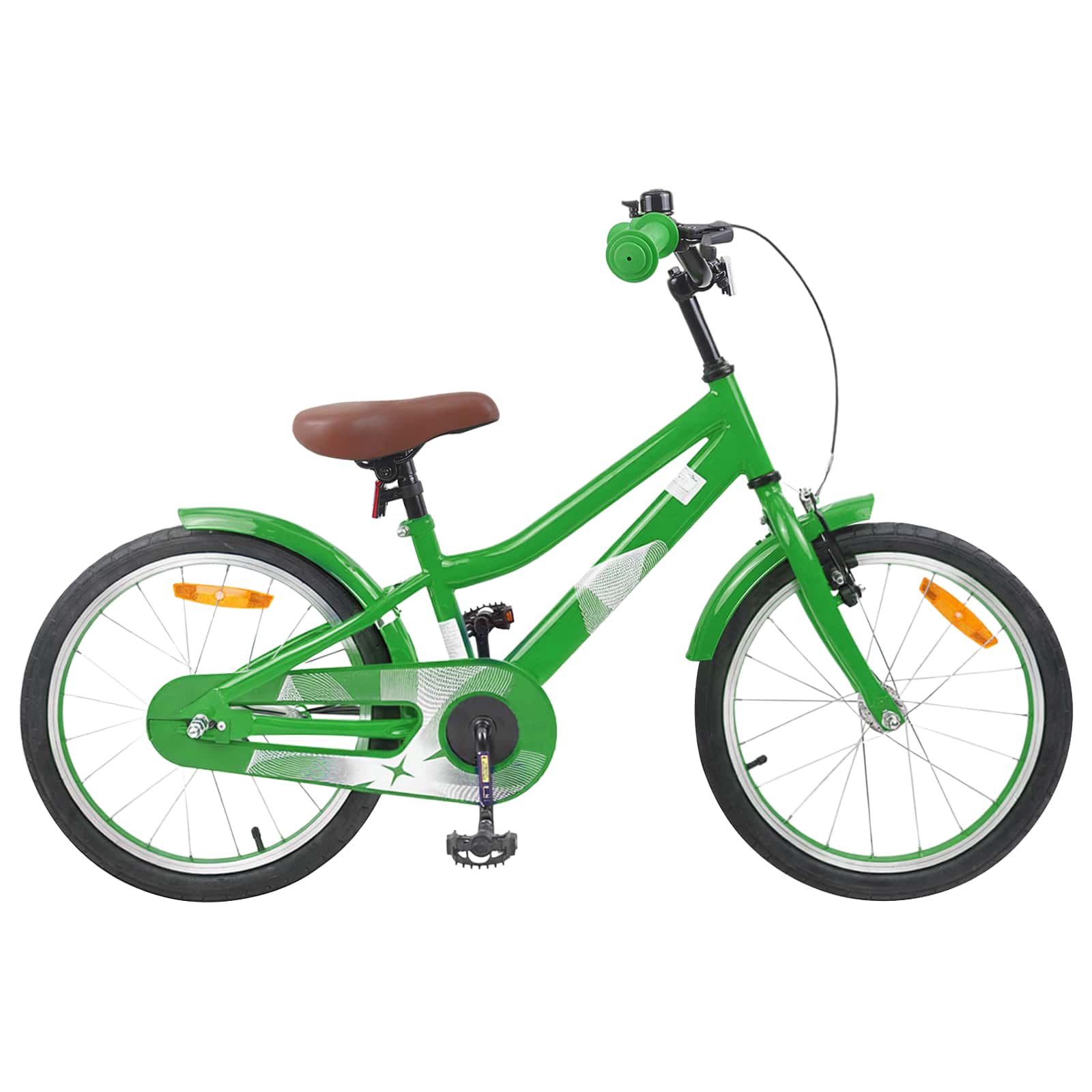 Barncykel 18 Tum för 5-7 år gamla Grön