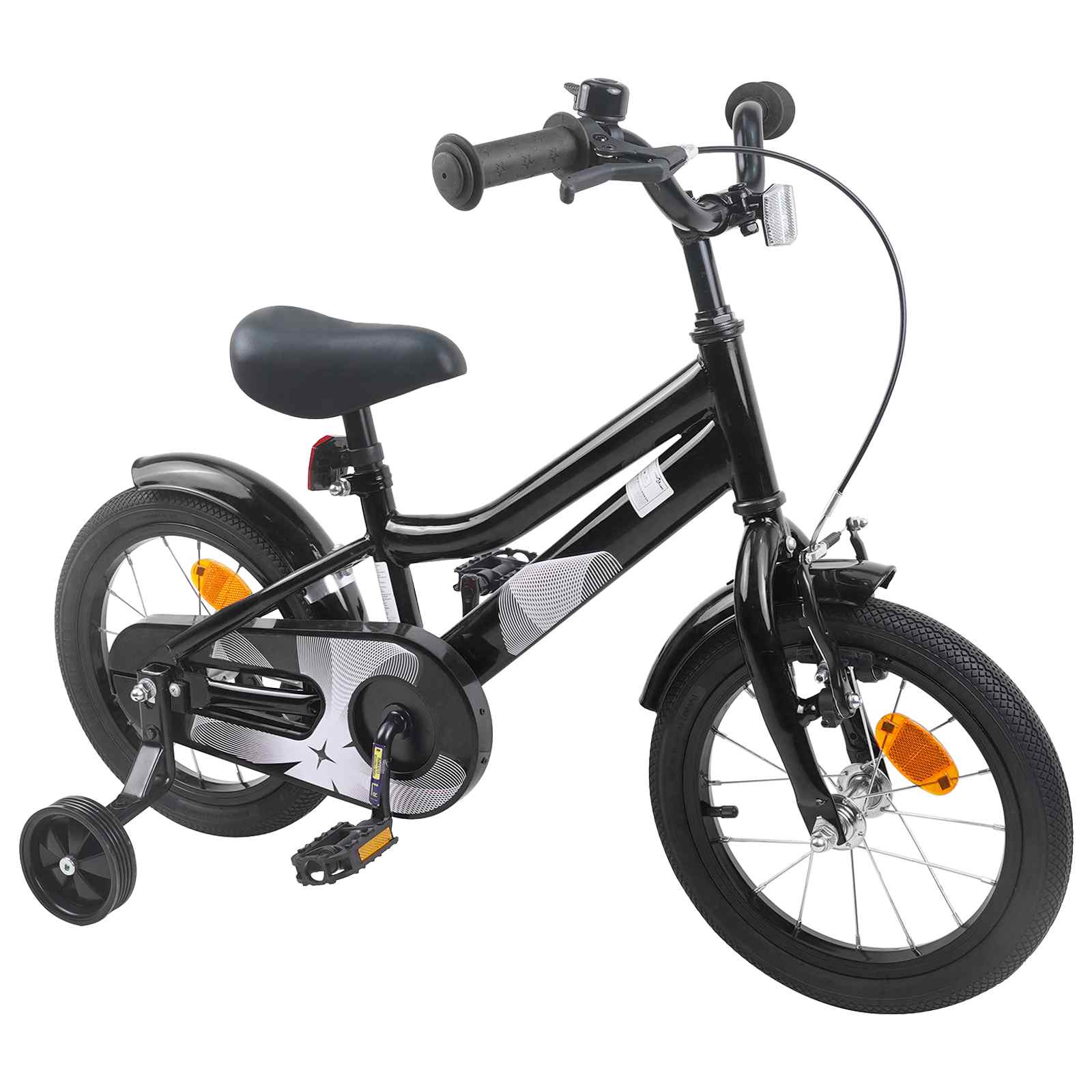 Barncykel 14 Tum från 3-5 år gammal Svart