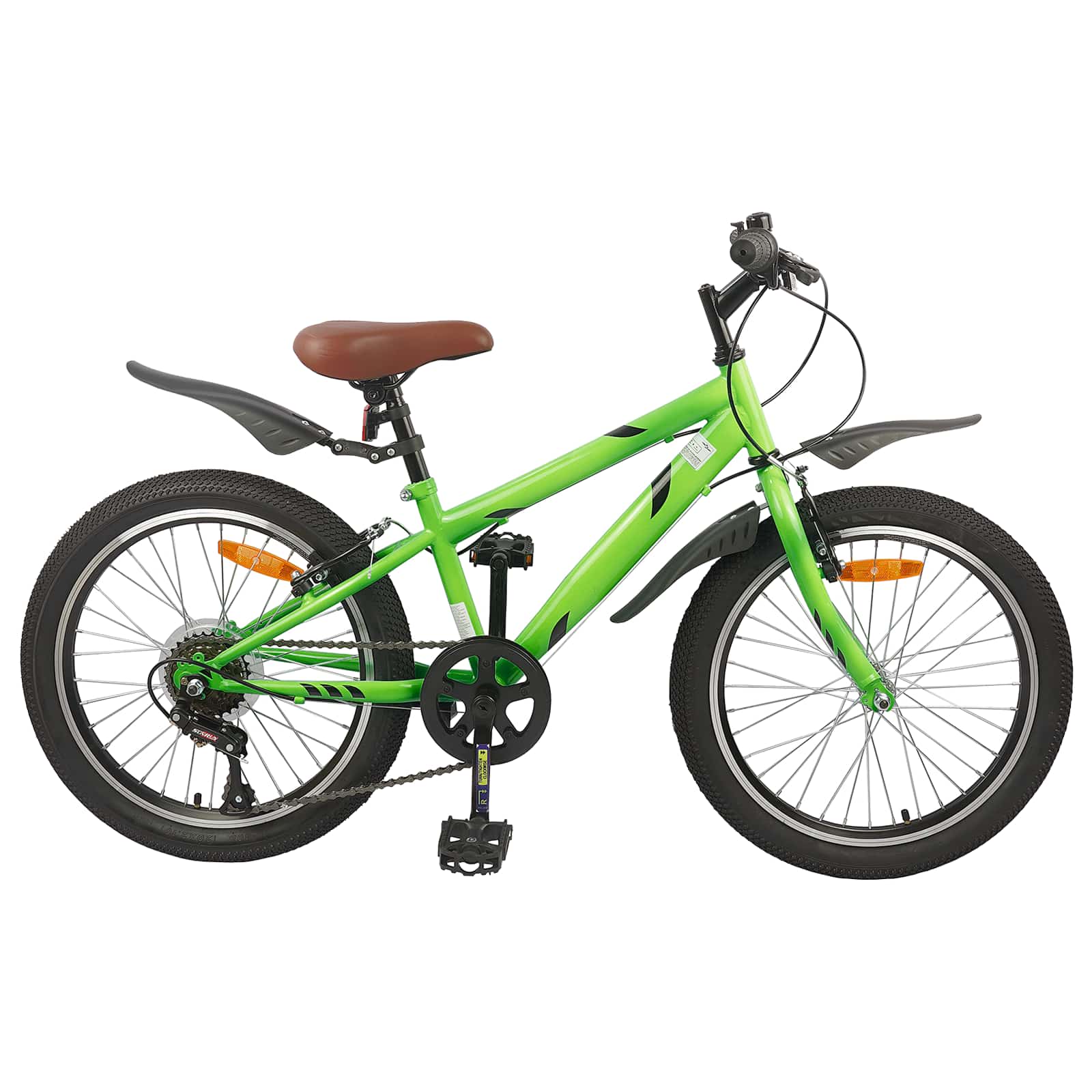 Barncykel 20 Tum 6-Speed för 6-11 år gamla Grön