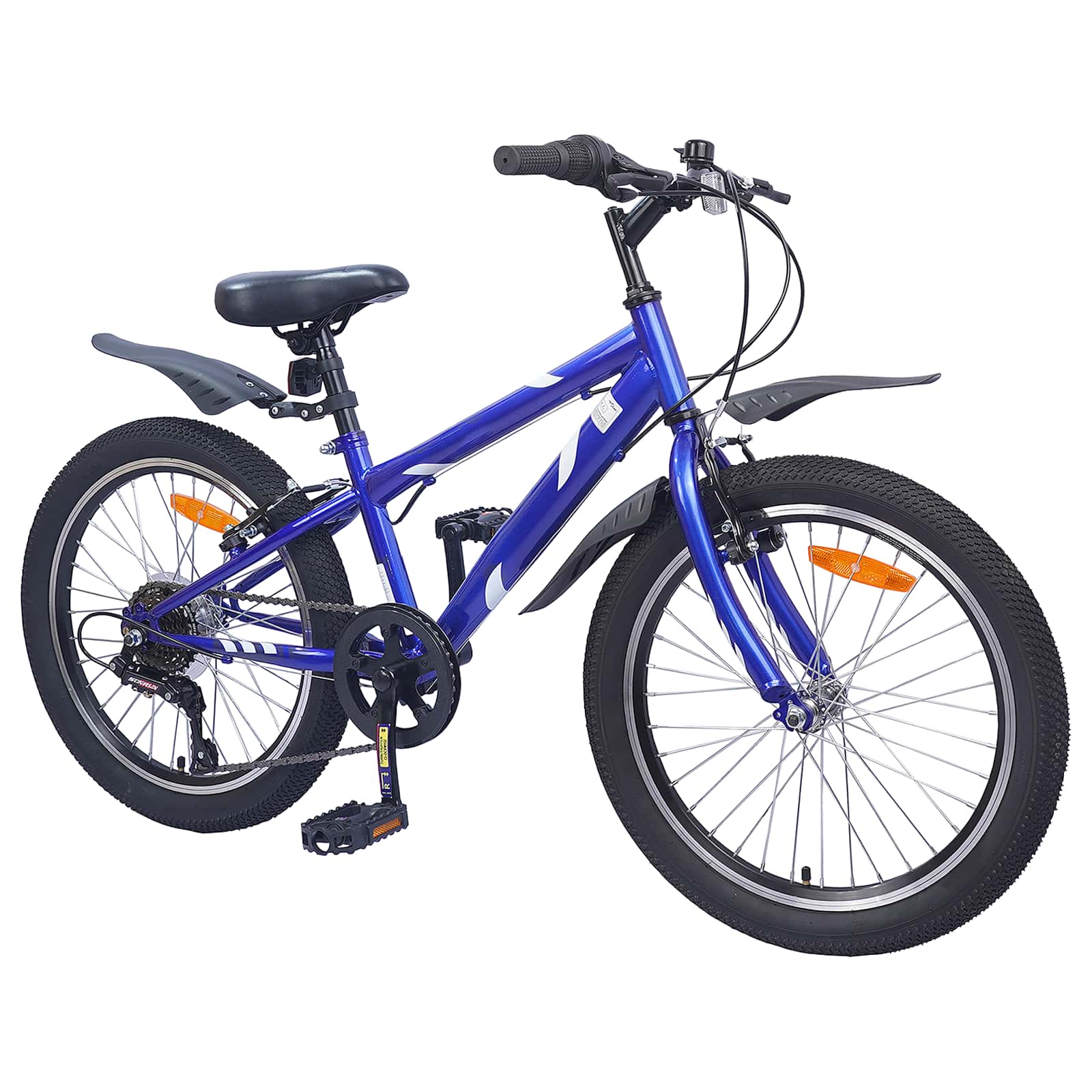 Barncykel 20 Tum 6-Speed för 6-11 år gamla Mörkblå