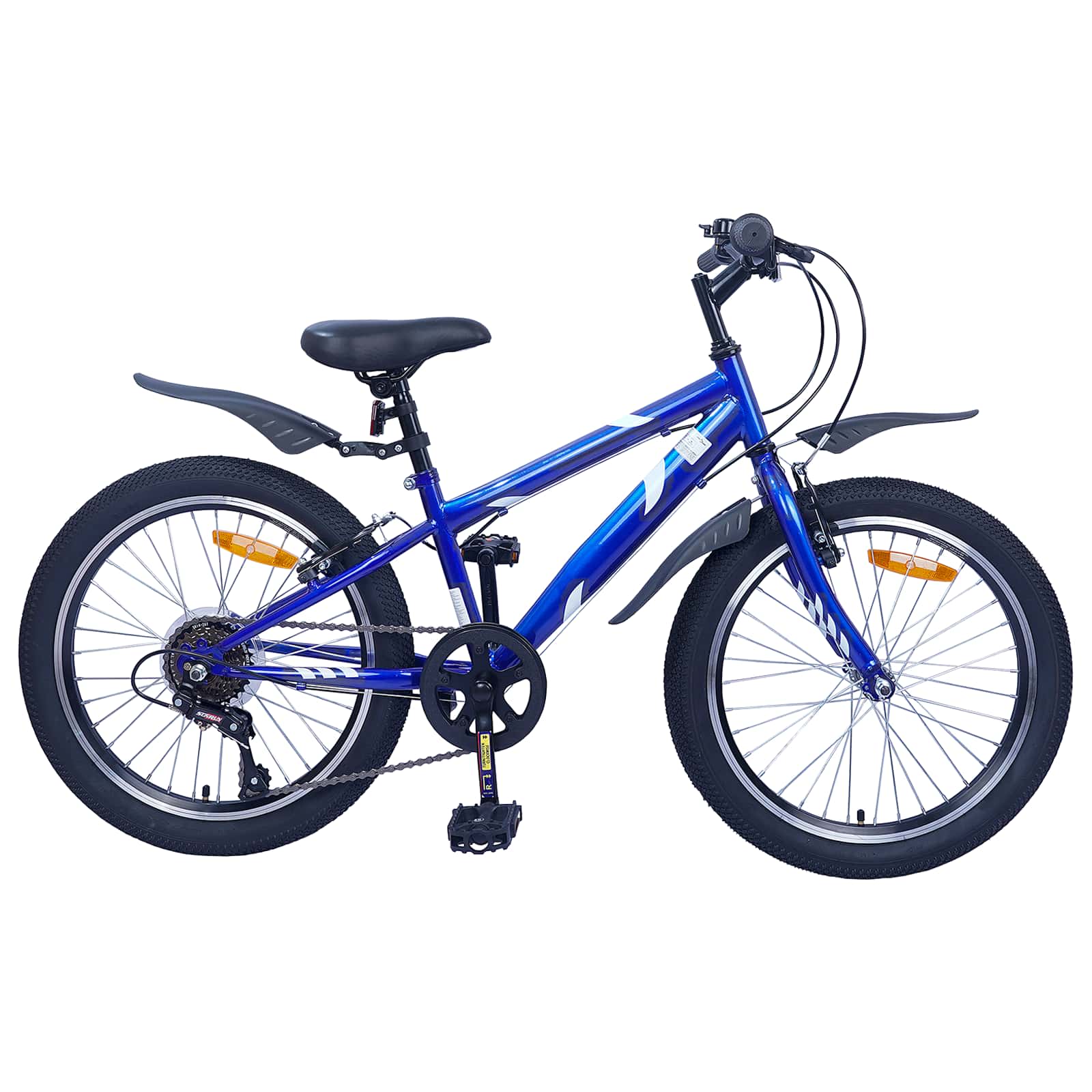 Barncykel 20 Tum 6-Speed för 6-11 år gamla Mörkblå