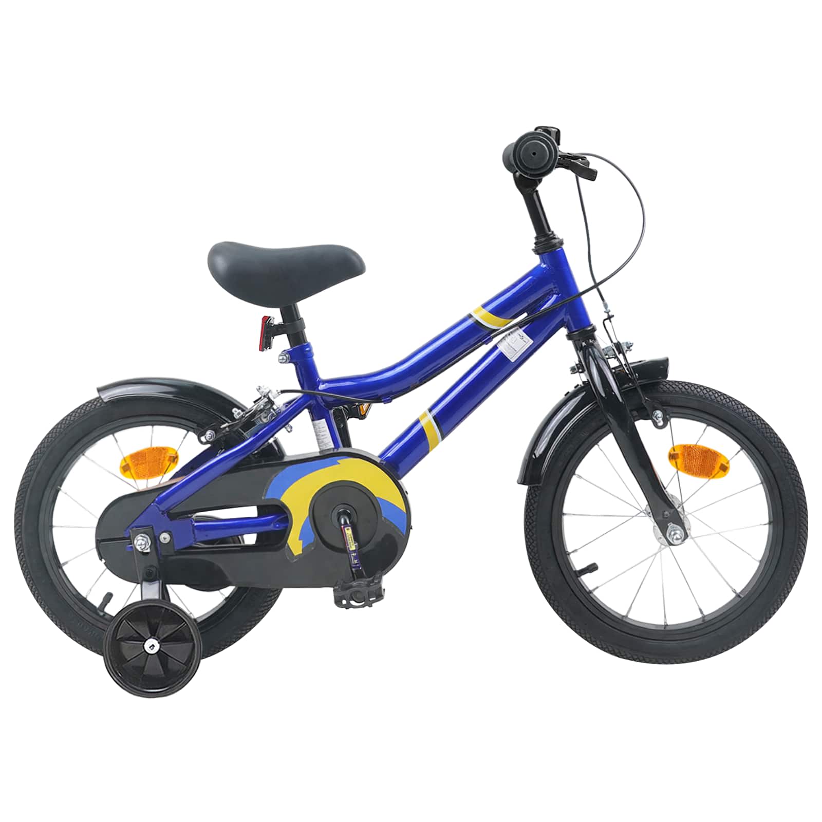 Barncykel 12 Tum för 2-4 åringar Blå och svart