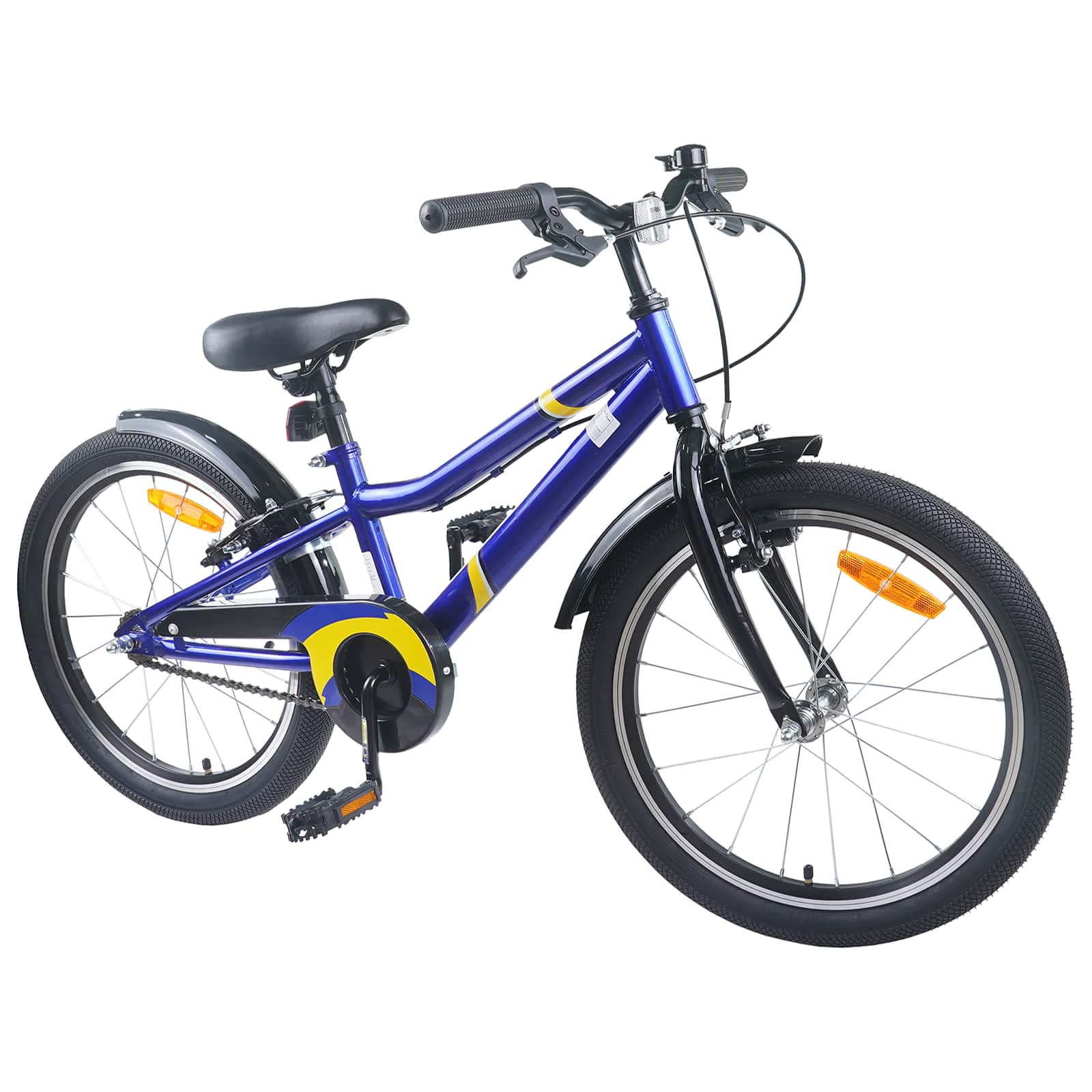 Barncykel 24 Tum för 8-12 år gamla Blå Svart