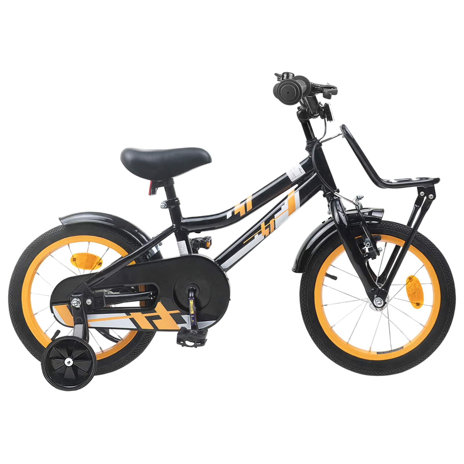 Barncykel 12 Tum för 2-4 åringar Orange Svart