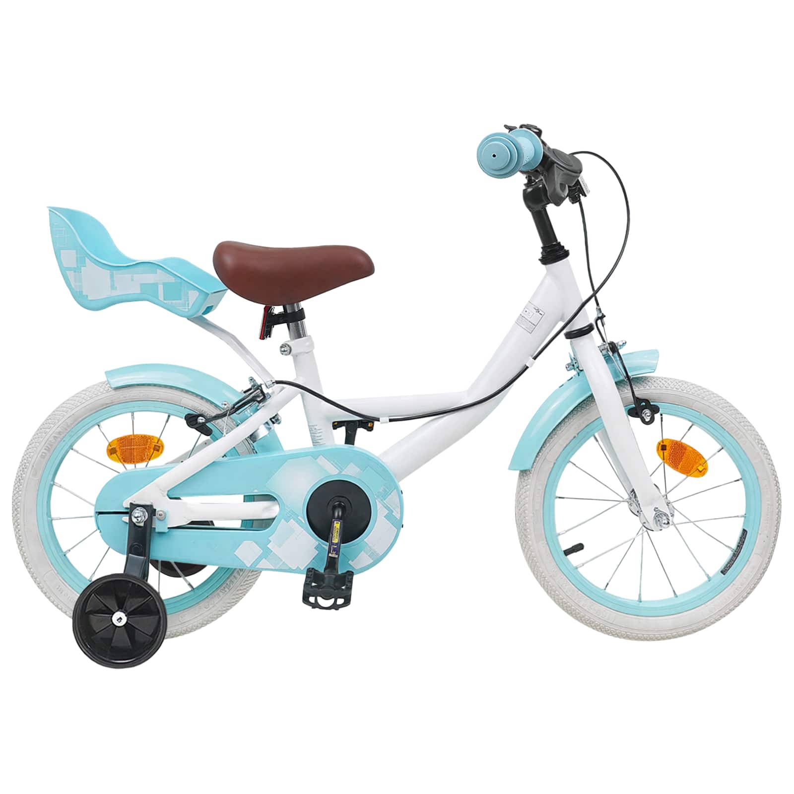 Barncykel 14 Tum från 3-5 år gammal Vit
