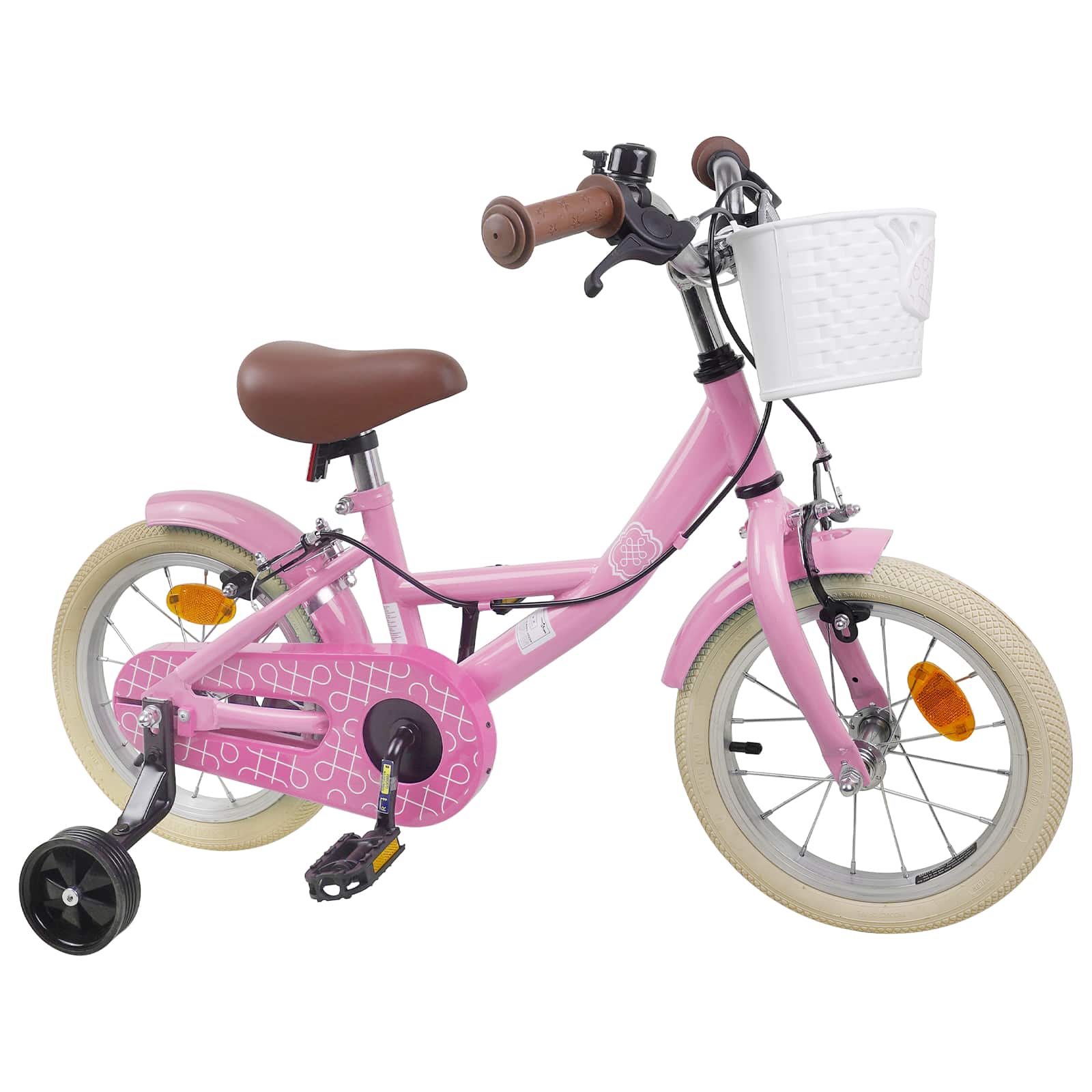 Barncykel 14 Tum från 3-5 år gammal Ljusrosa
