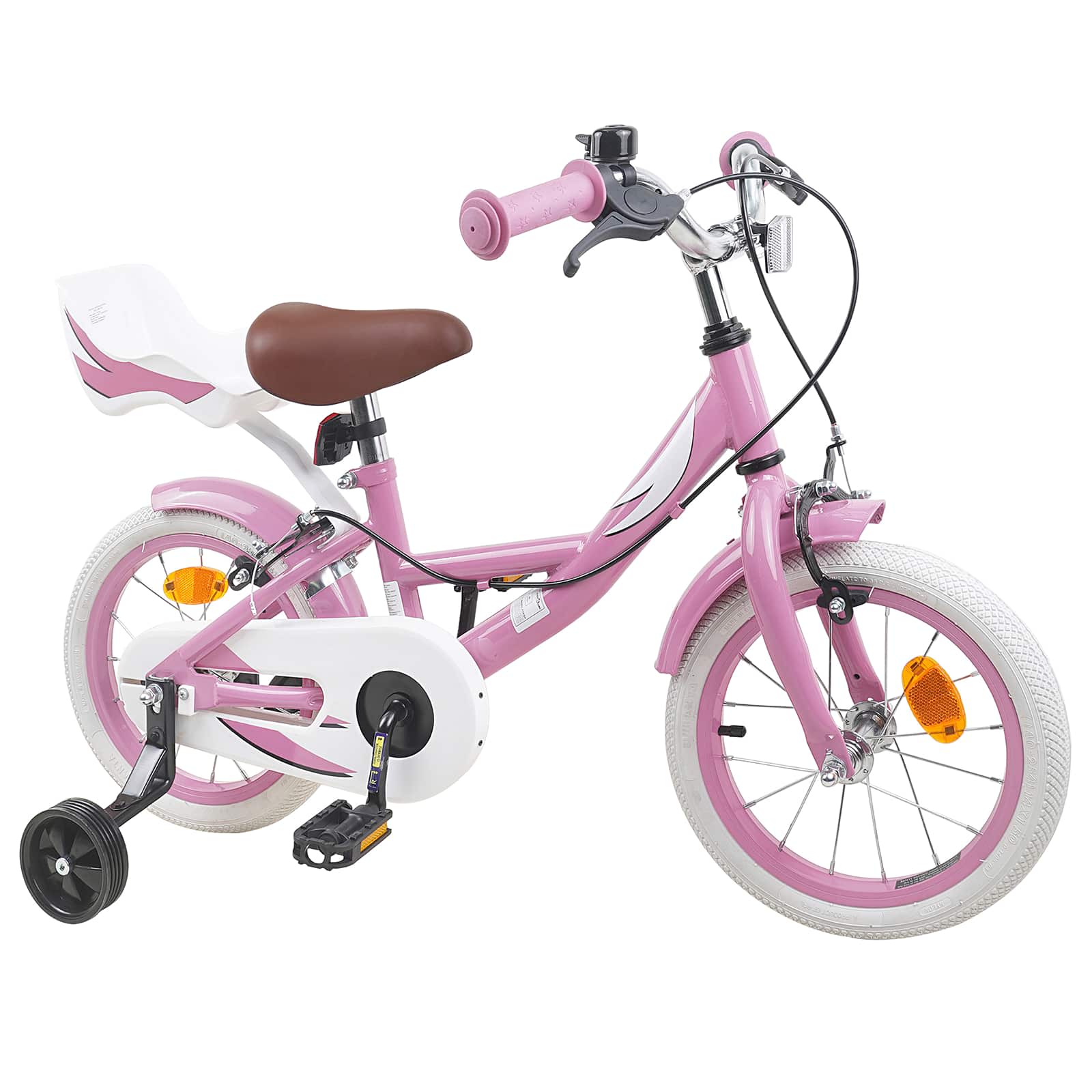 Barncykel 16 Tum för 4-6 år gamla Ljusrosa