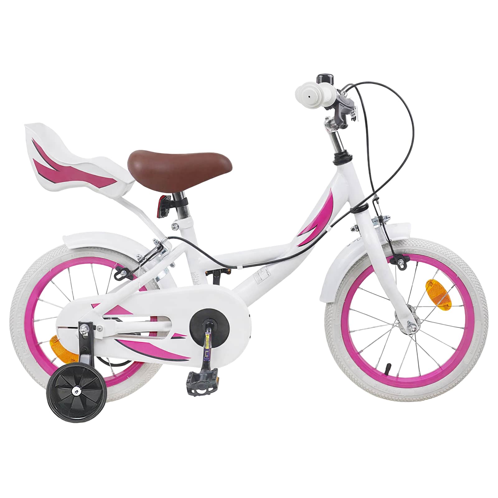 Barncykel 16 Tum för 4-6 år gamla Vit