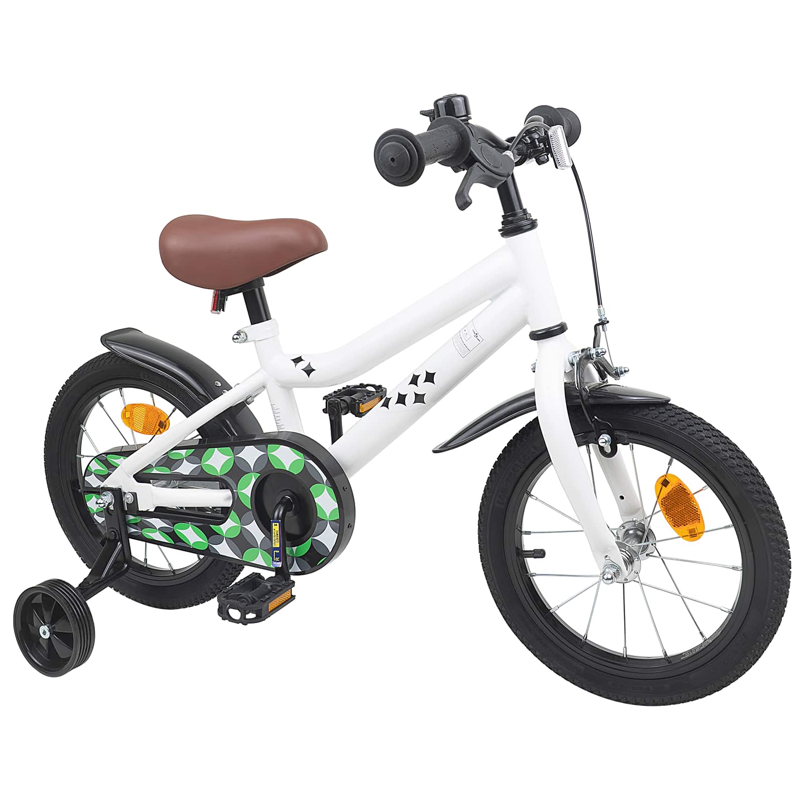 Barncykel 14 Tum från 3-5 år gammal Vit