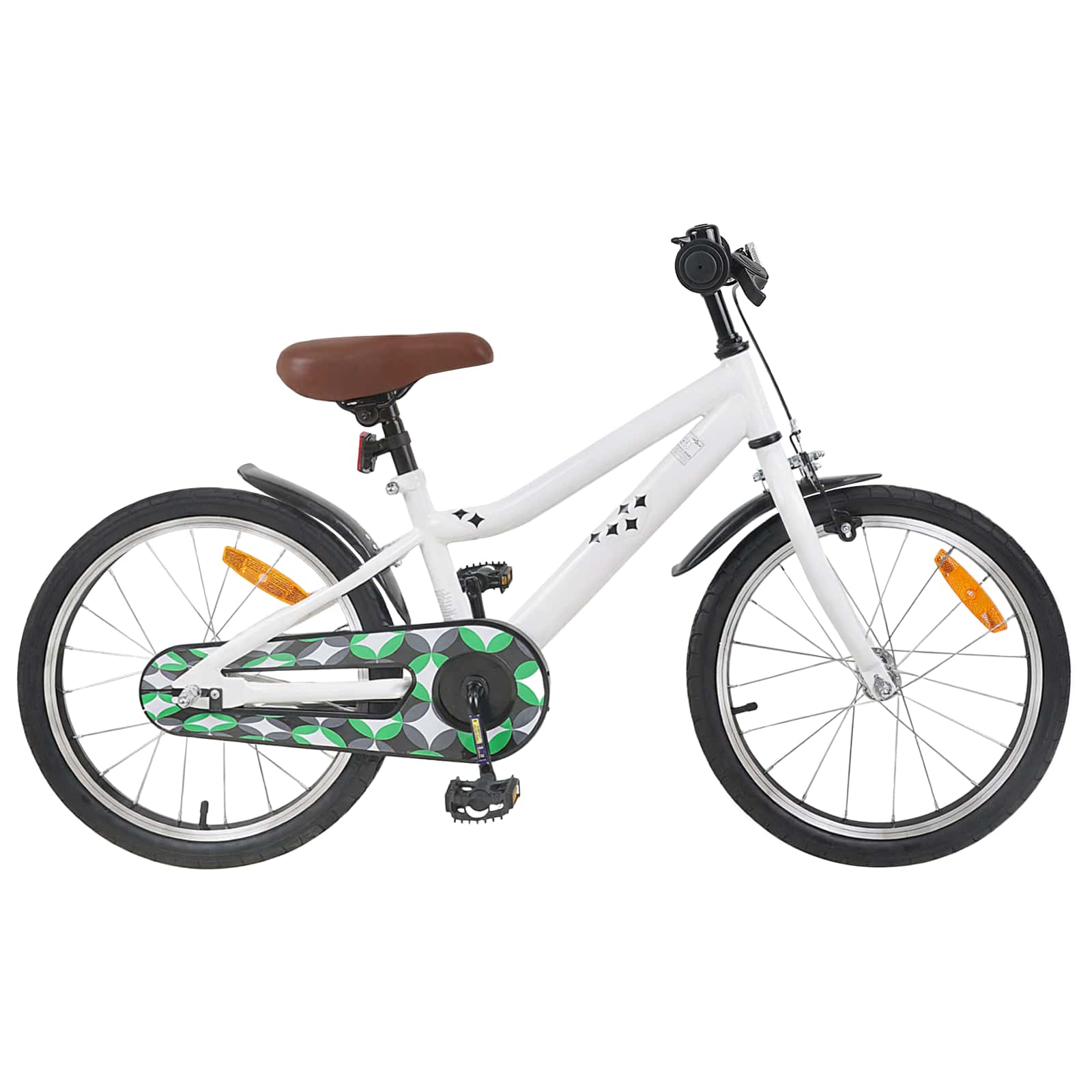 Barncykel 18 Tum för 5-7 år gamla Vit