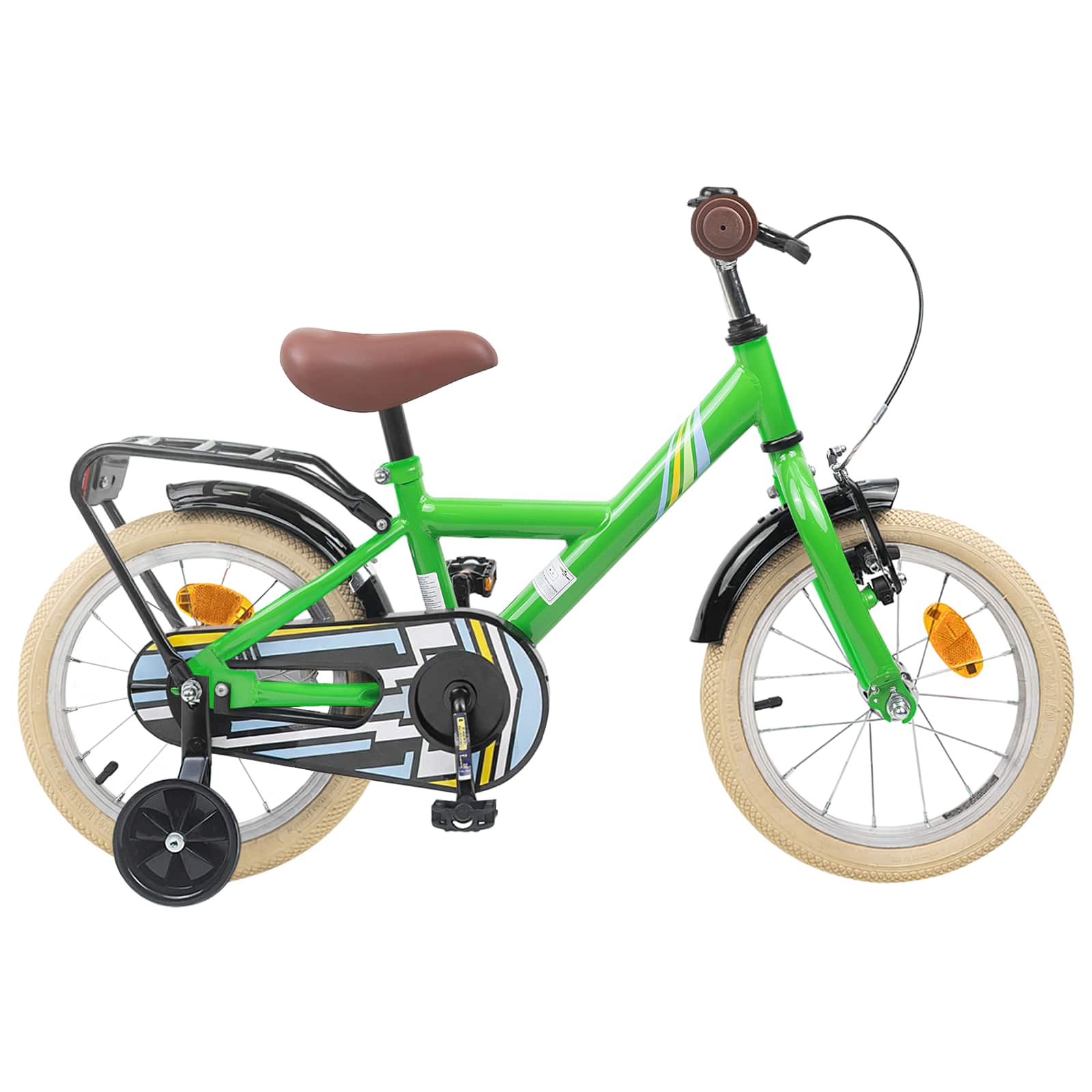 Barncykel 14 Tum från 3-5 år gammal Grön