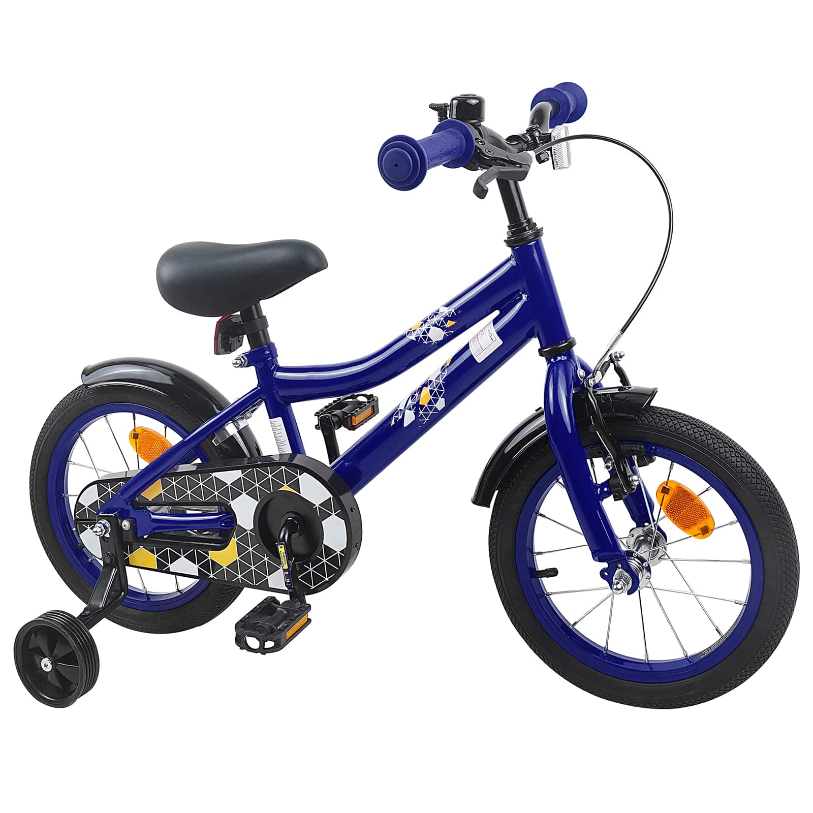 Barncykel 14 Tum från 3-5 år gammal Mörkblå