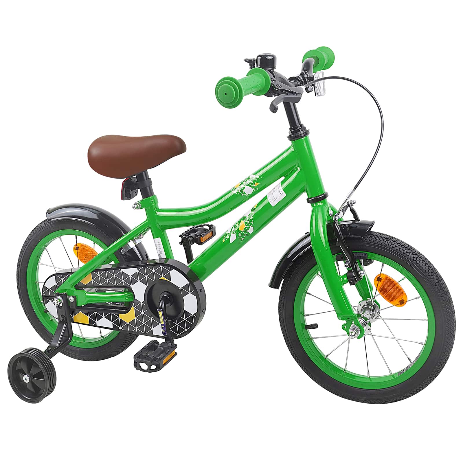 Barncykel 14 Tum från 3-5 år gammal Grön