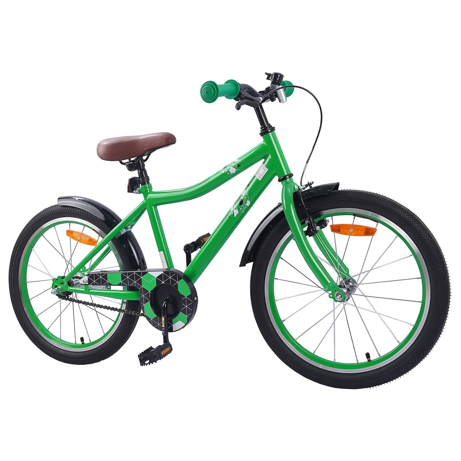 Barncykel 20 Tum för 6-11 år gamla Grön