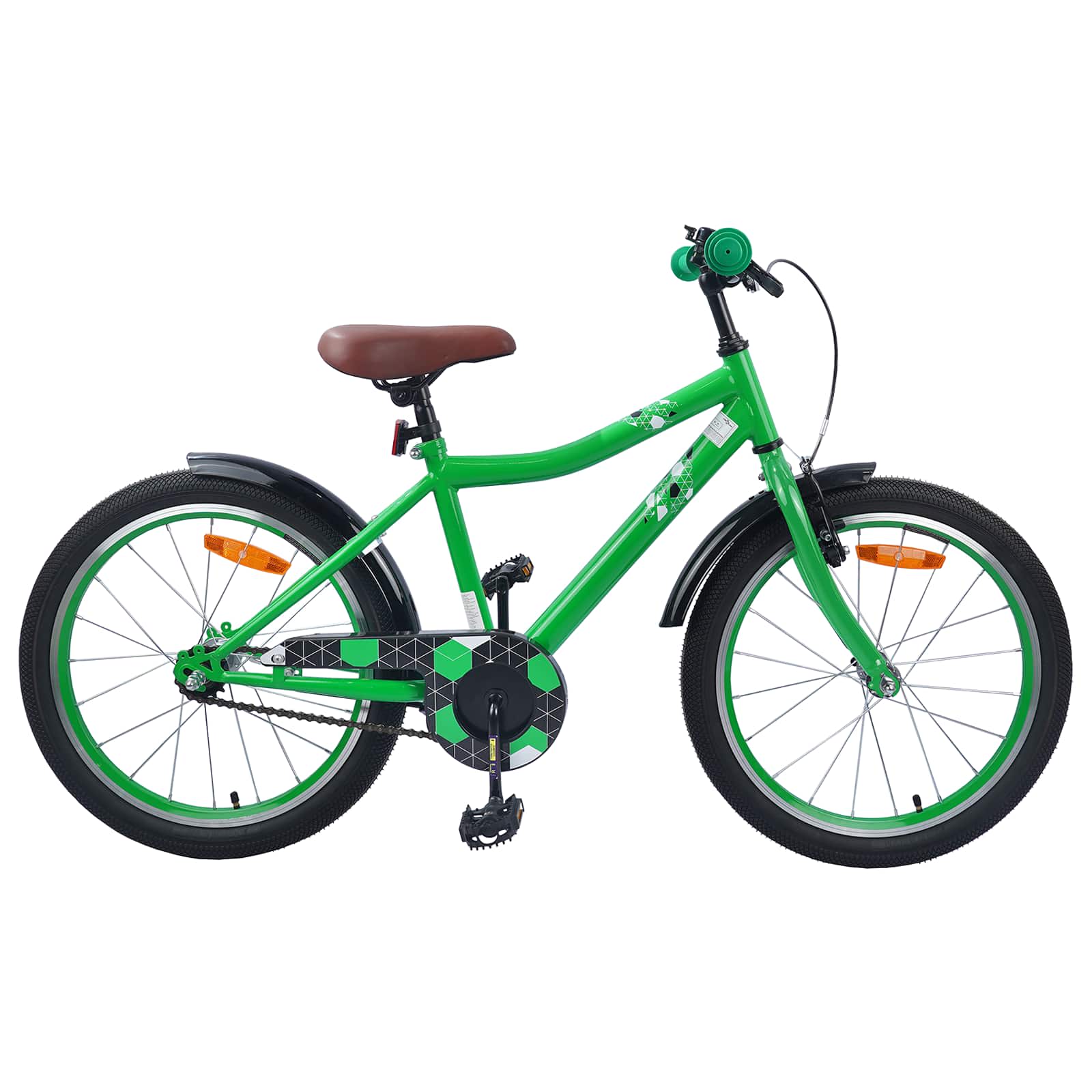 Barncykel 20 Tum för 6-11 år gamla Grön