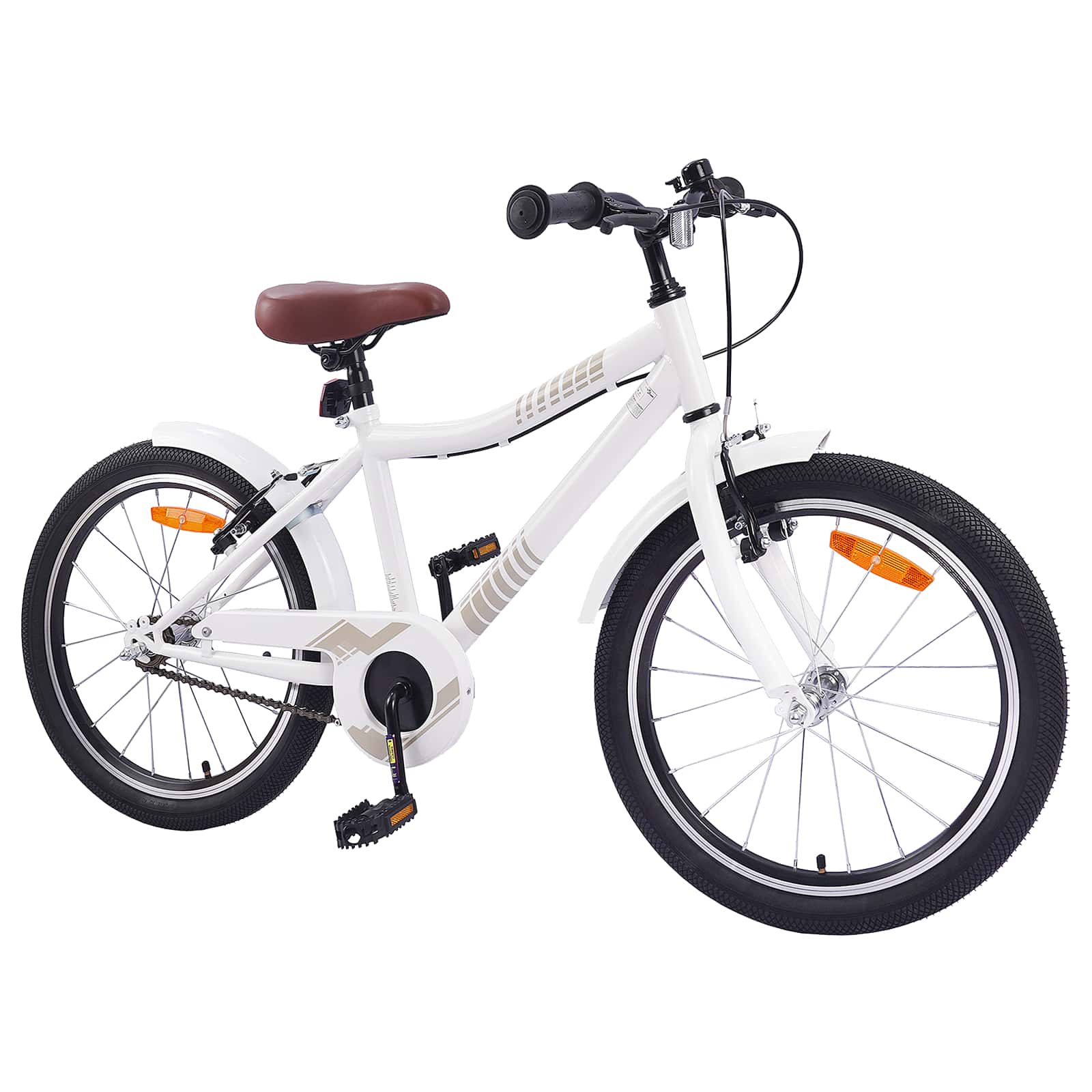 Barncykel 20 Tum för 6-11 år gamla vit