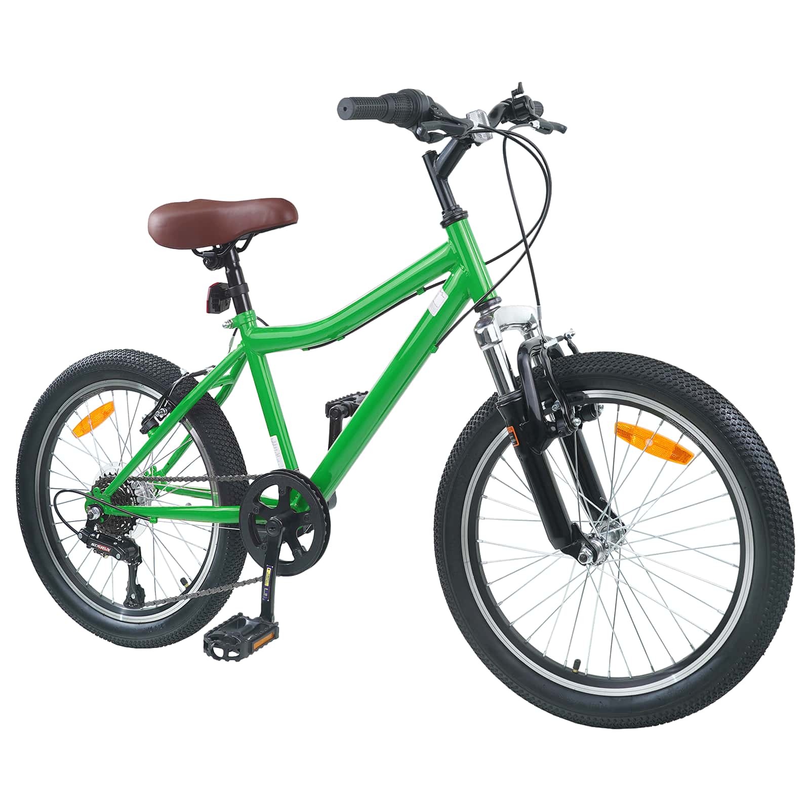Barncykel 24 Tum 6-Speed för 8-12 år gamla Grön