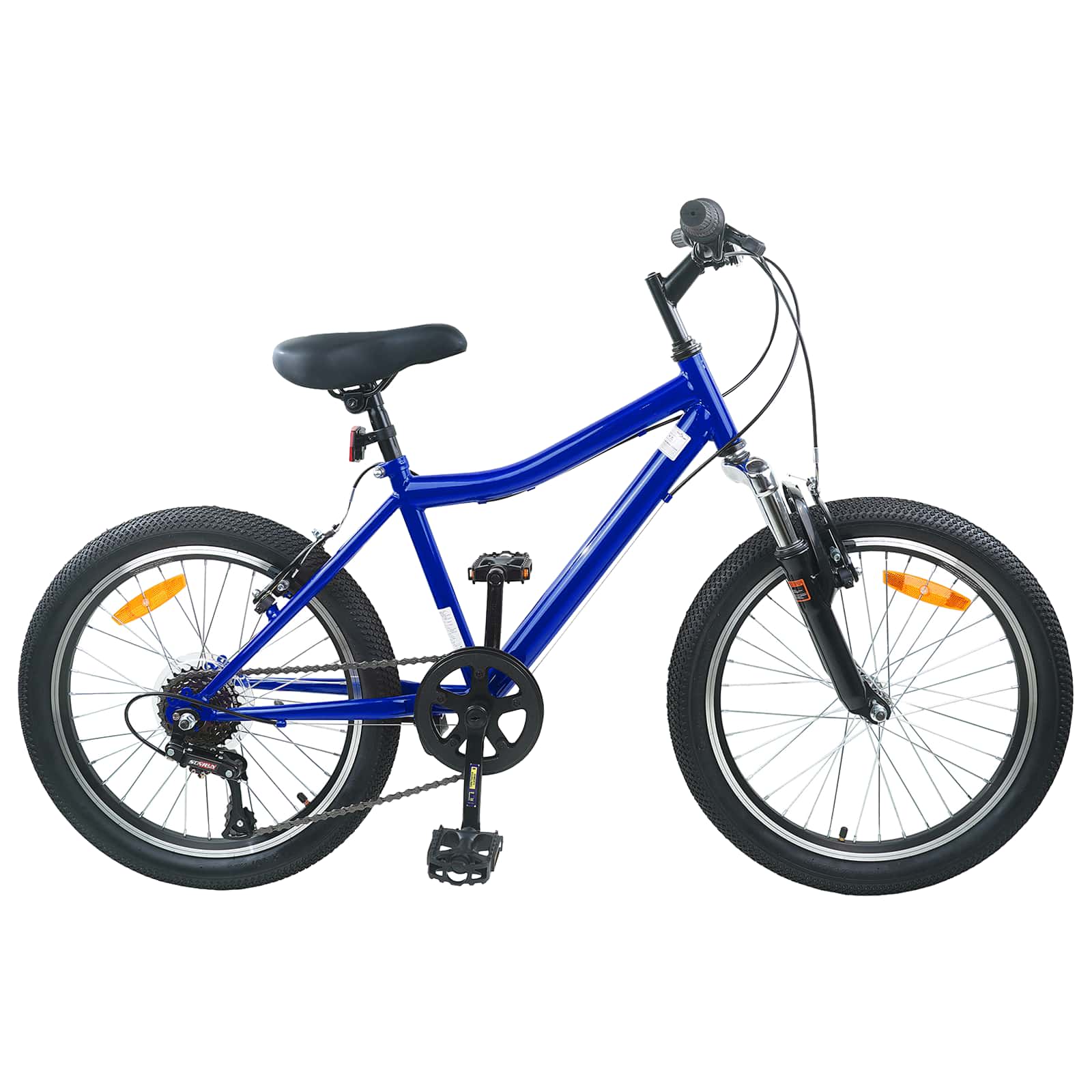 Barncykel 24 Tum 6-Speed för 8-12 år gamla Mörkblå