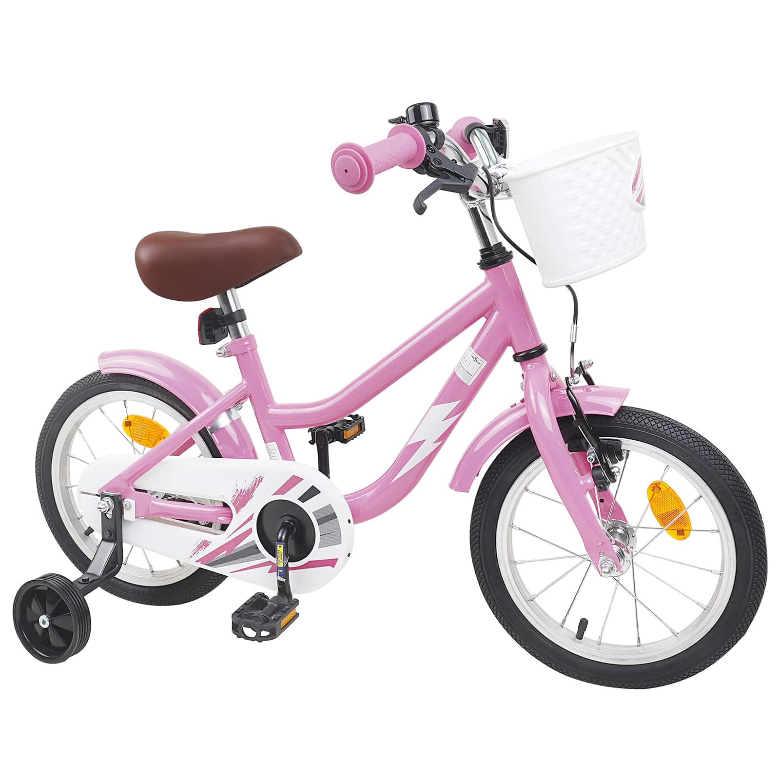 Barncykel 16 Tum för 4-6 år gamla Ljusrosa