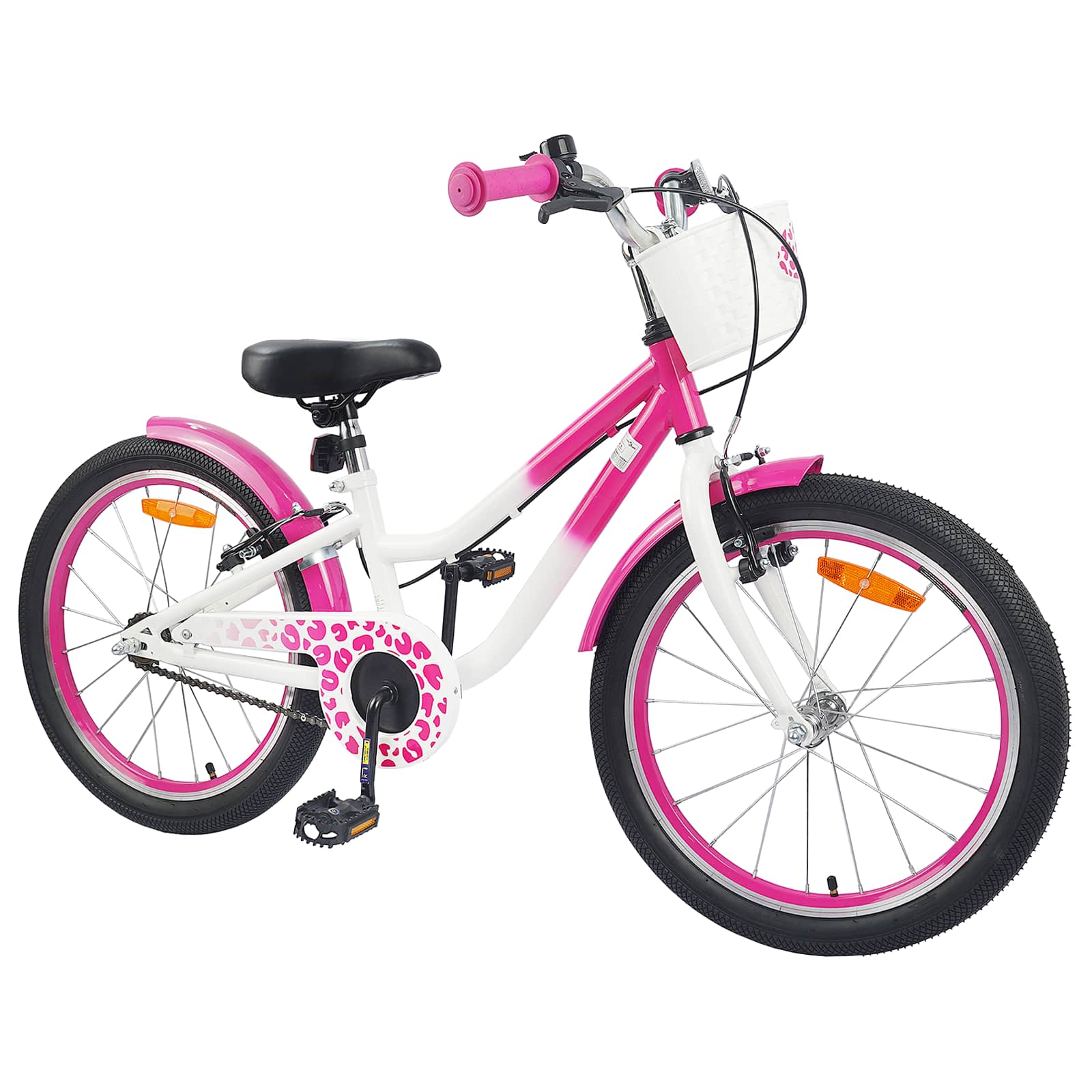 Barncykel Med Stödhjul 18 Tum för 5-7 år gamla Rosa