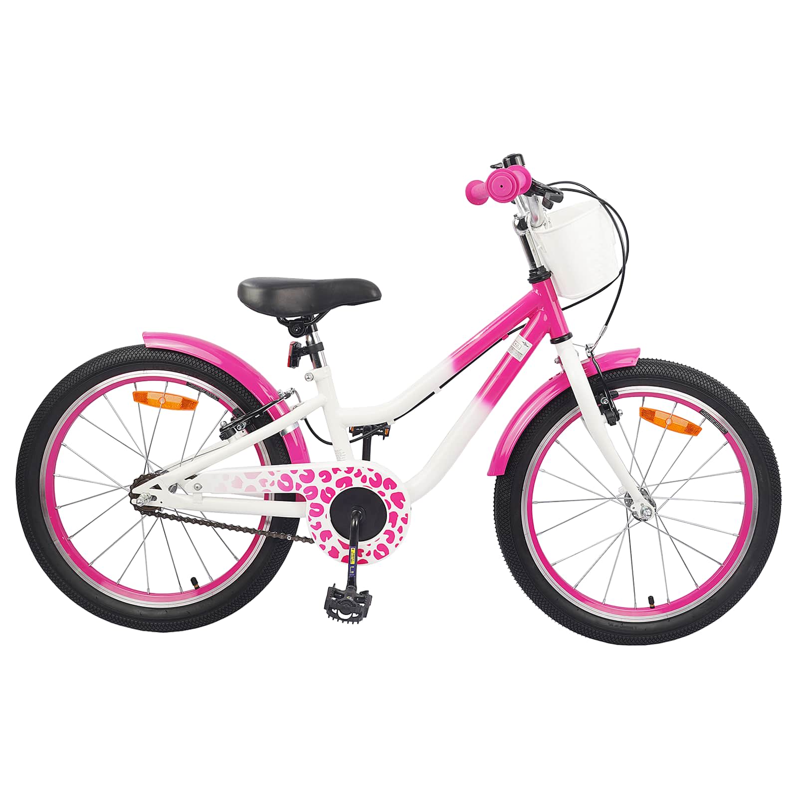Barncykel Med Stödhjul 18 Tum för 5-7 år gamla Rosa