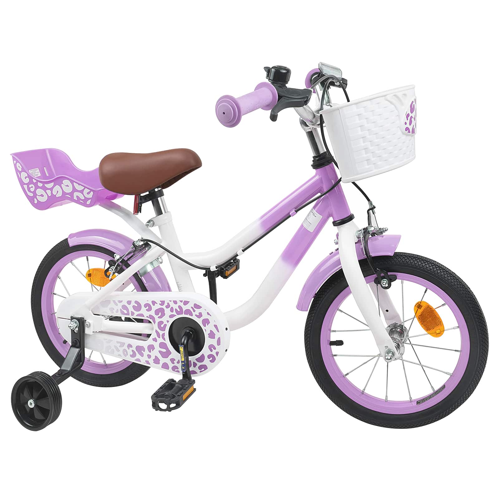 Barncykel Med Stödhjul 14 Tum från 3-5 år gammal Lila
