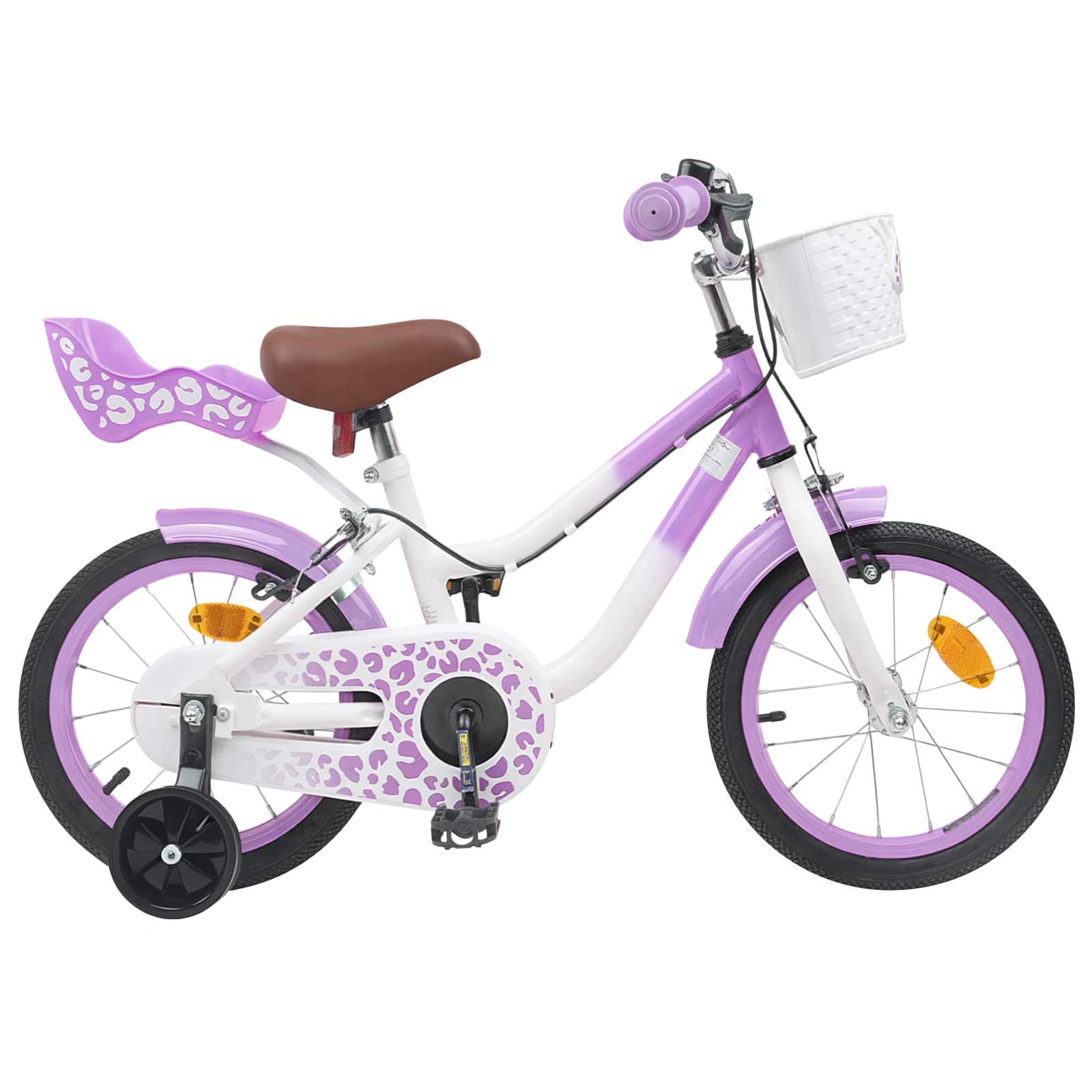 Barncykel Med Stödhjul 14 Tum från 3-5 år gammal Lila