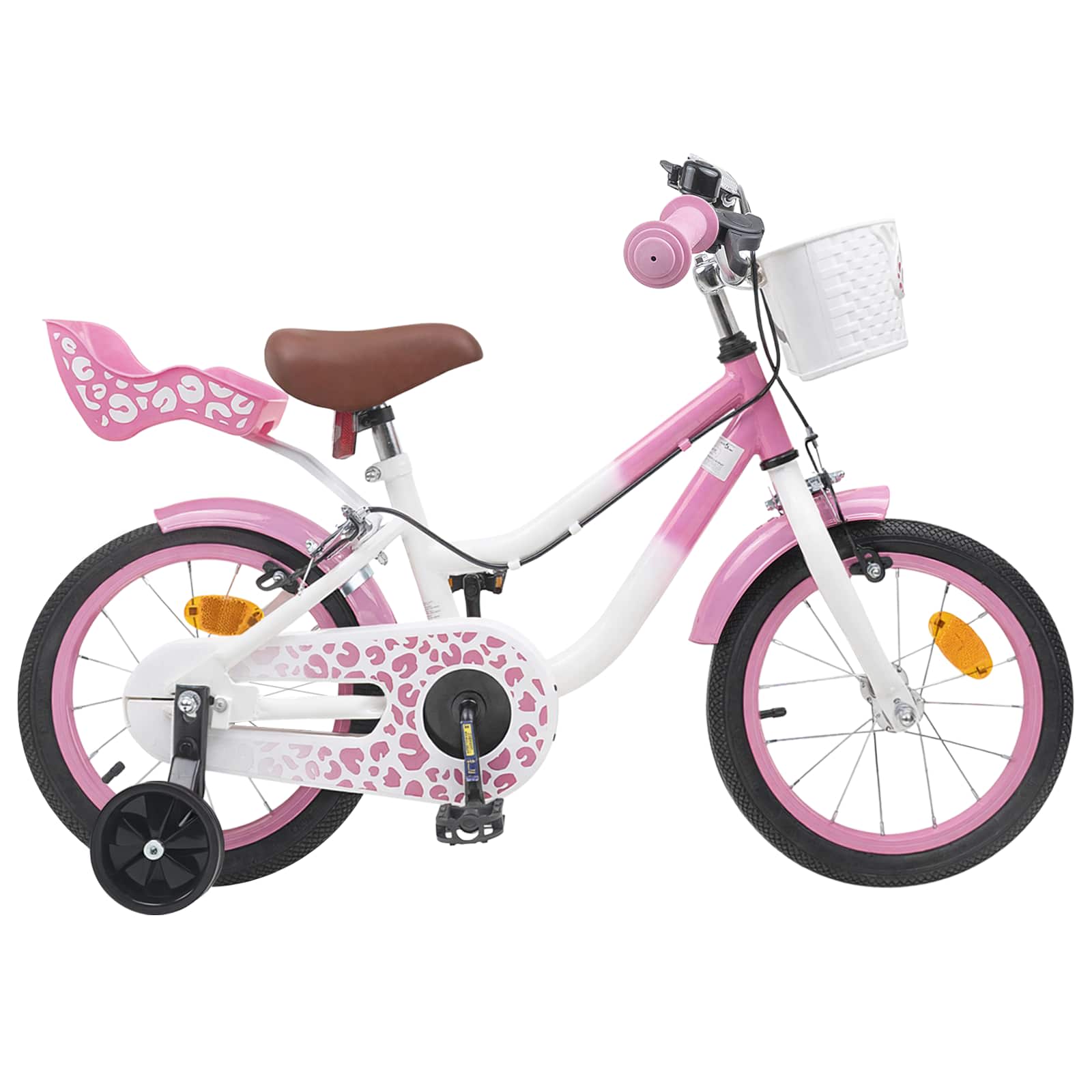 Barncykel Med Stödhjul 12 Tum för 2-4 åringar Ljusrosa