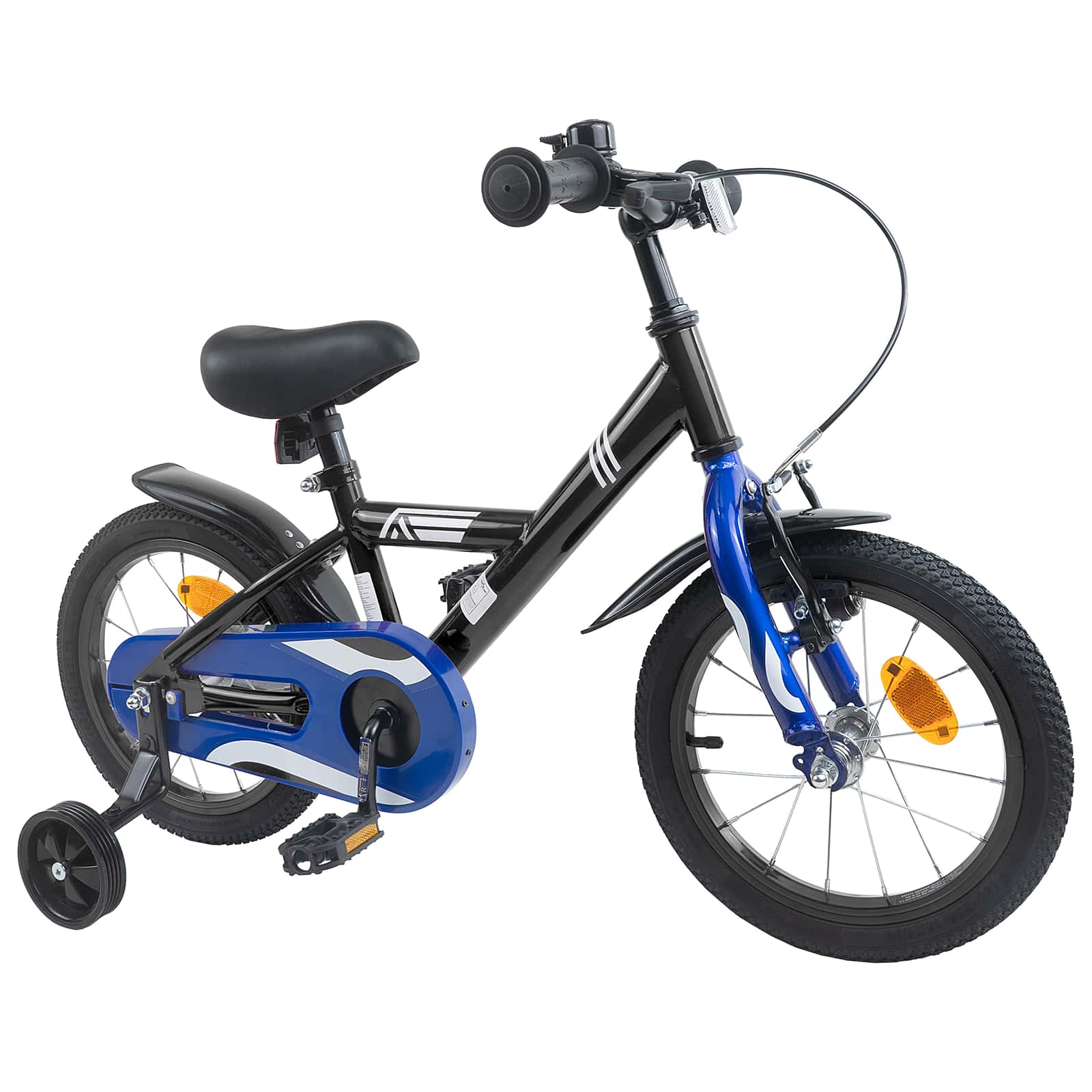 Barncykel 16 Tum för 4-6 år gamla Svart