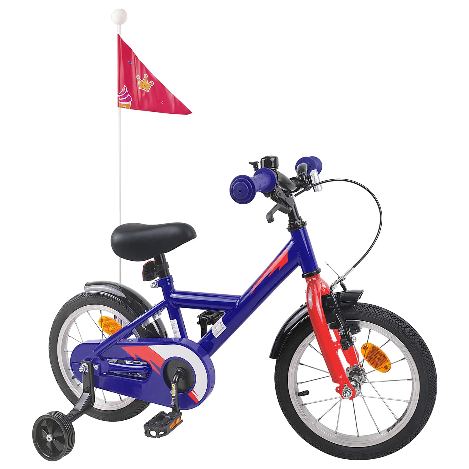 Barncykel 14 Tum från 3-5 år gammal Mörkblå