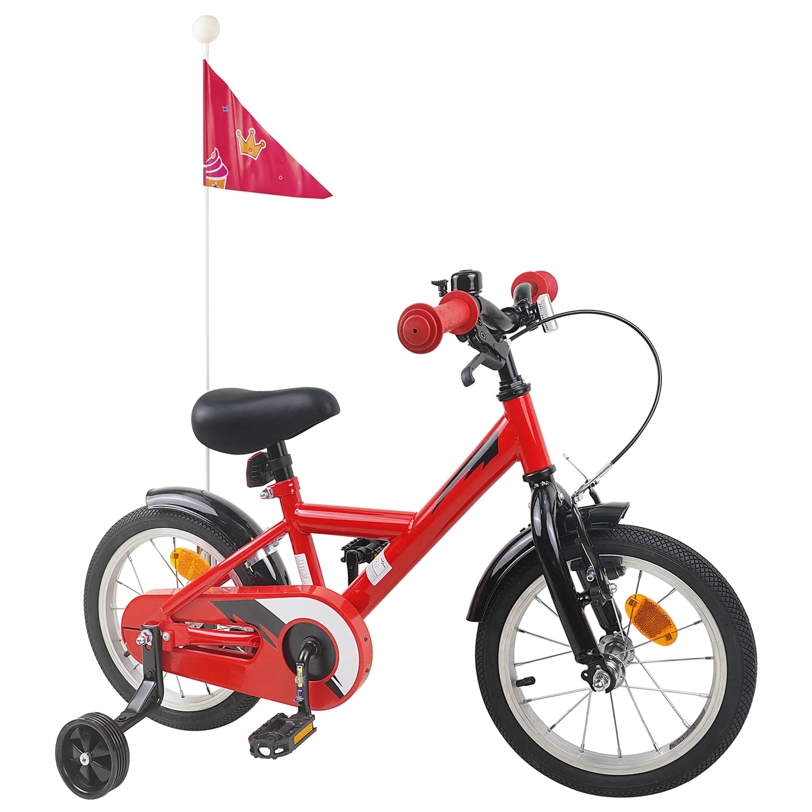 Barncykel 14 Tum från 3-5 år gammal Röd