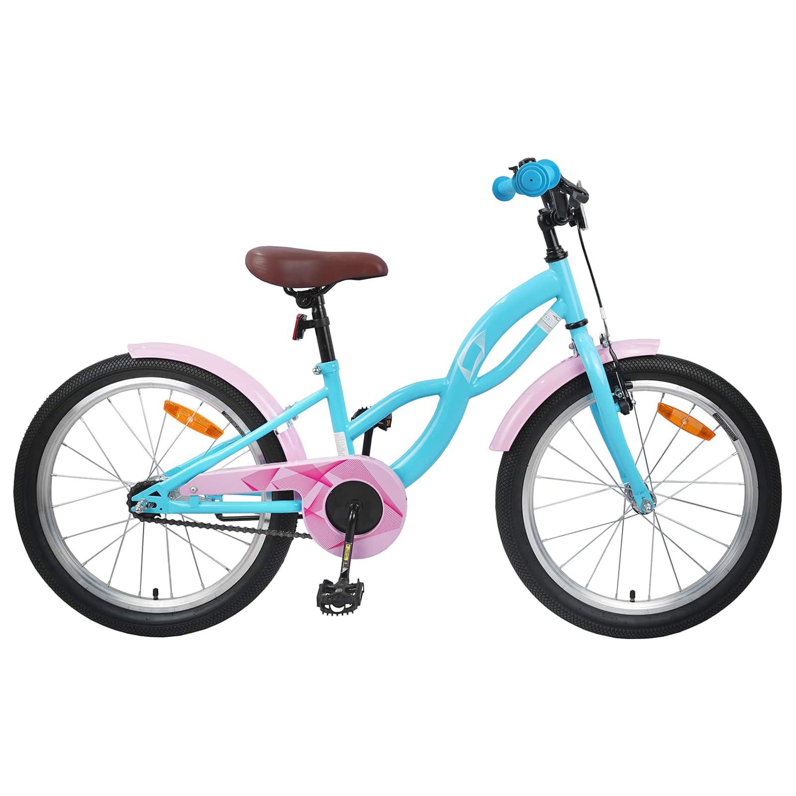 Barncykel 18 Tum för 5-7 år gamla Ljusblå