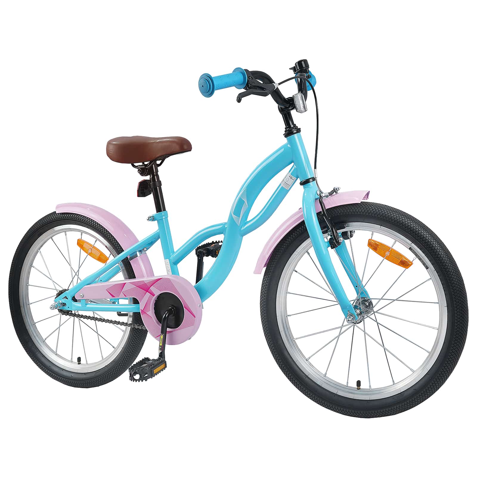 Barncykel 20 Tum för 6-11 år gamla Ljusblå