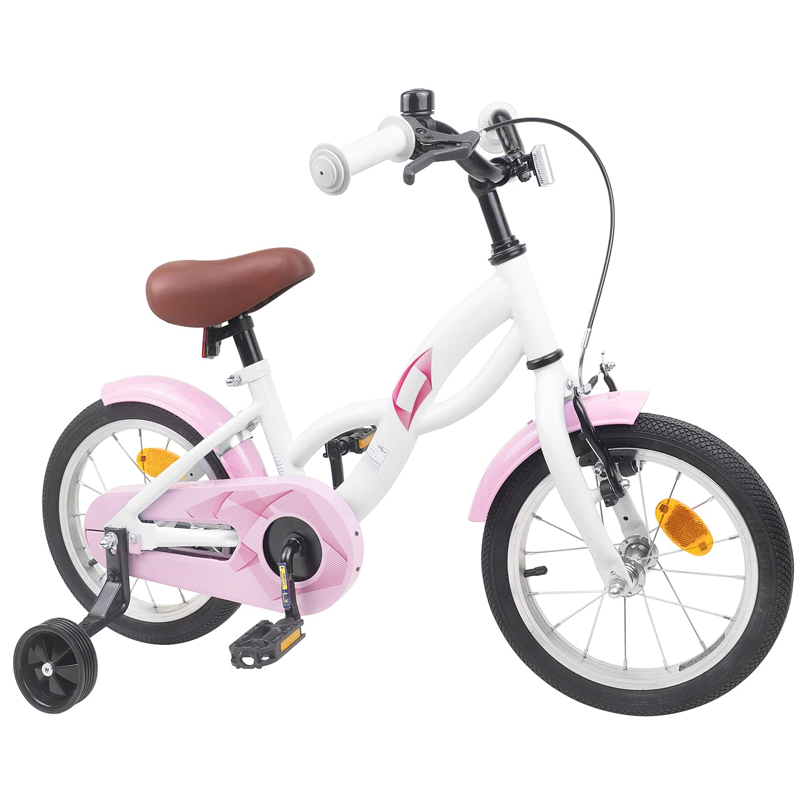 Barncykel 16 Tum för 4-6 år gamla Vit