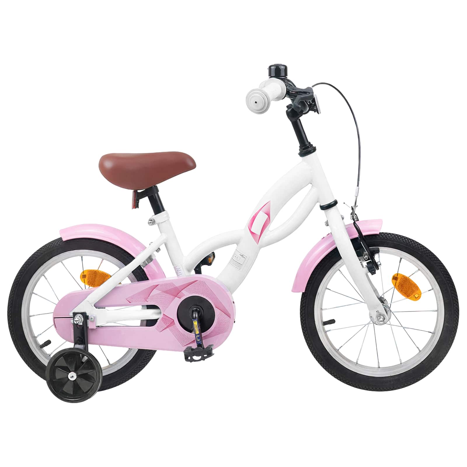 Barncykel 16 Tum för 4-6 år gamla Vit
