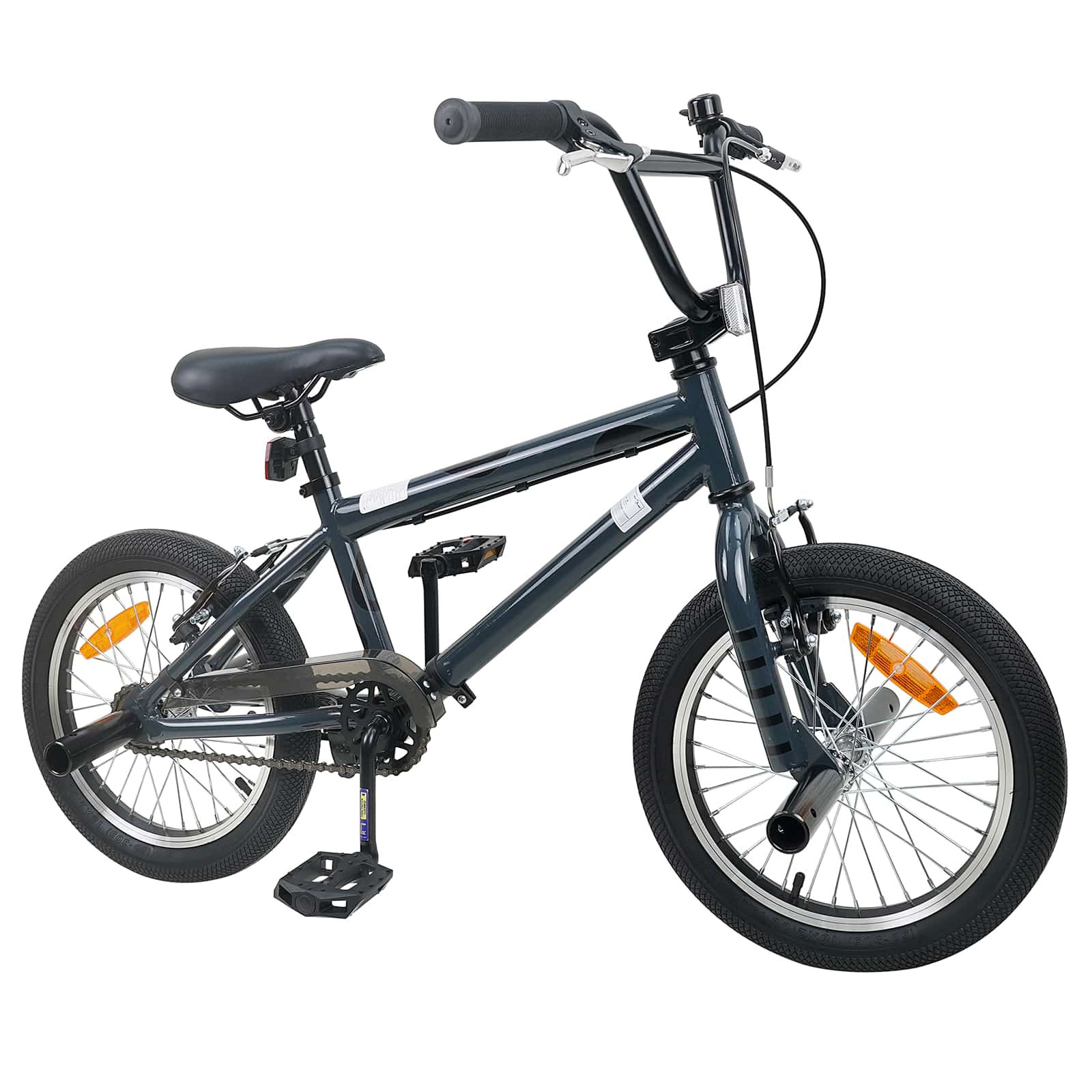 BMX Cykel 16 Tum för 5-8 år gammal Mörkgrå