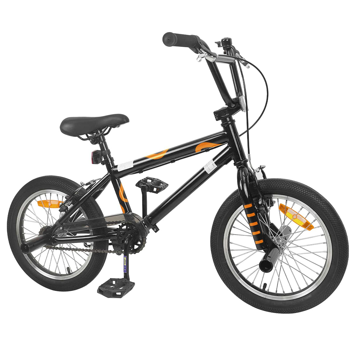 BMX Cykel 16 Tum för 5-8 år gammal Svart