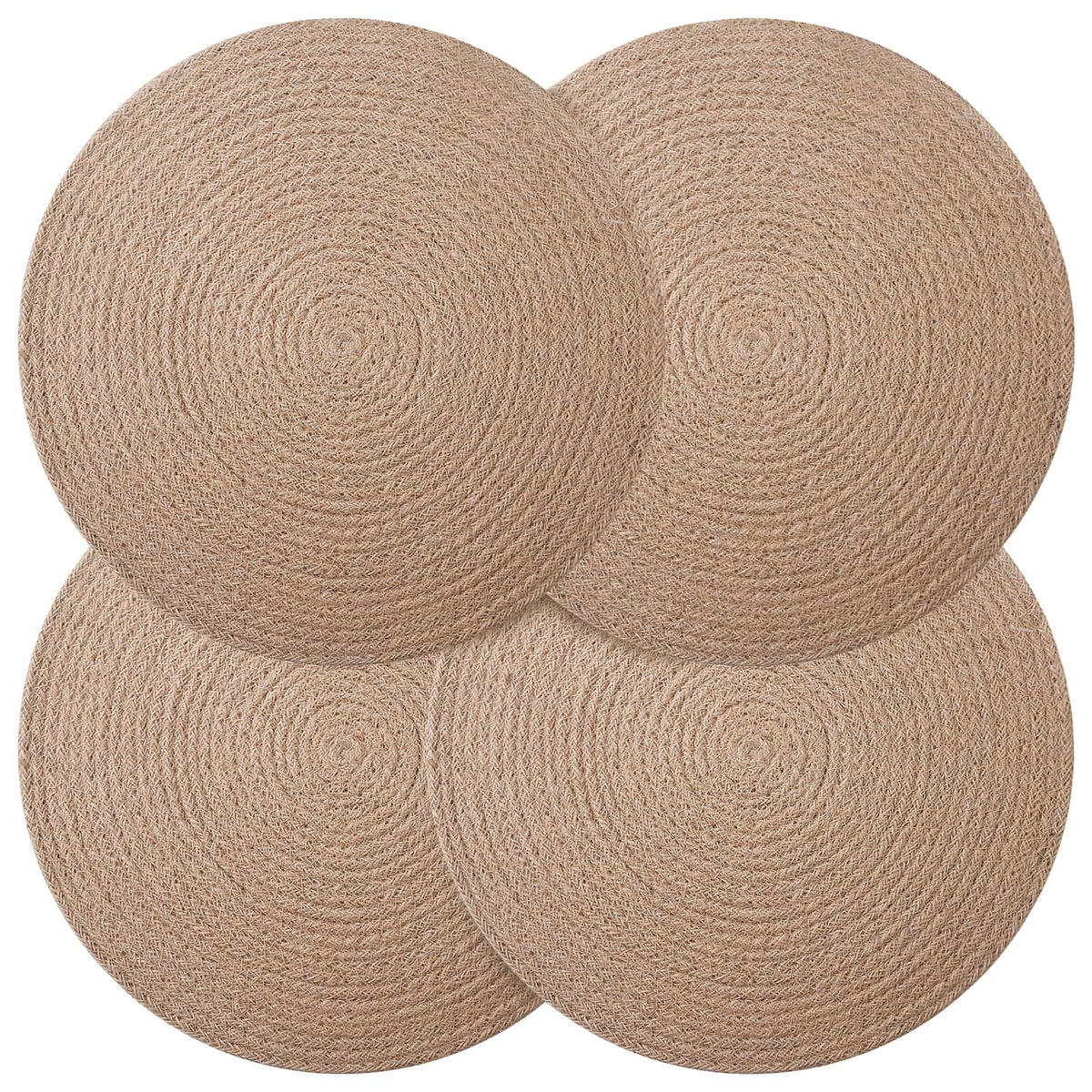Jute Placemats 4 st Naturlig 100% Tossa Jute