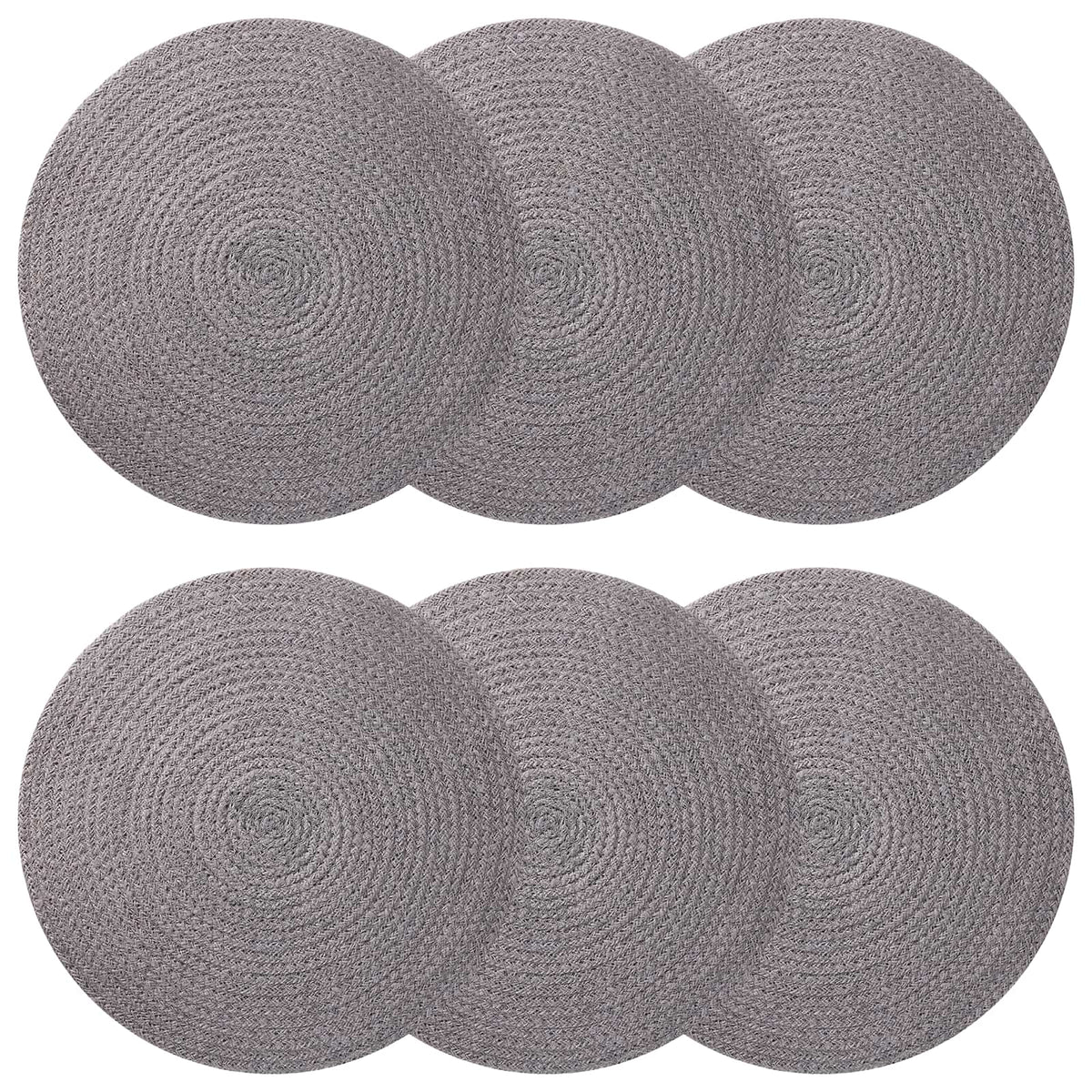 Jute Placemats 6 st Grå 100% Tossa Jute